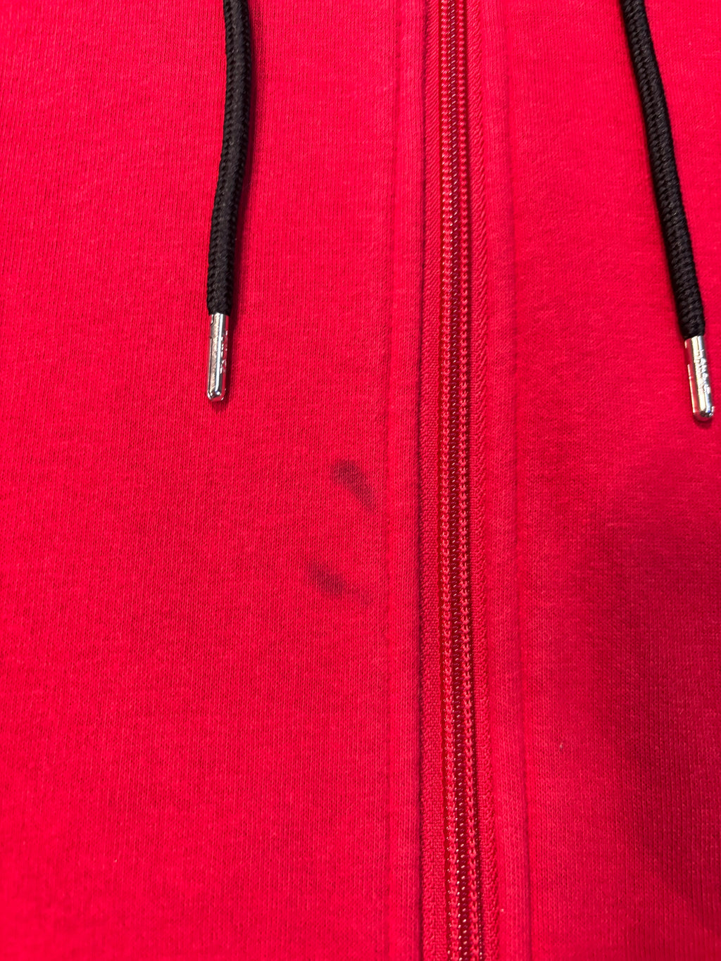 Red with Black Sleeve Print Jordan Jacket Size Large