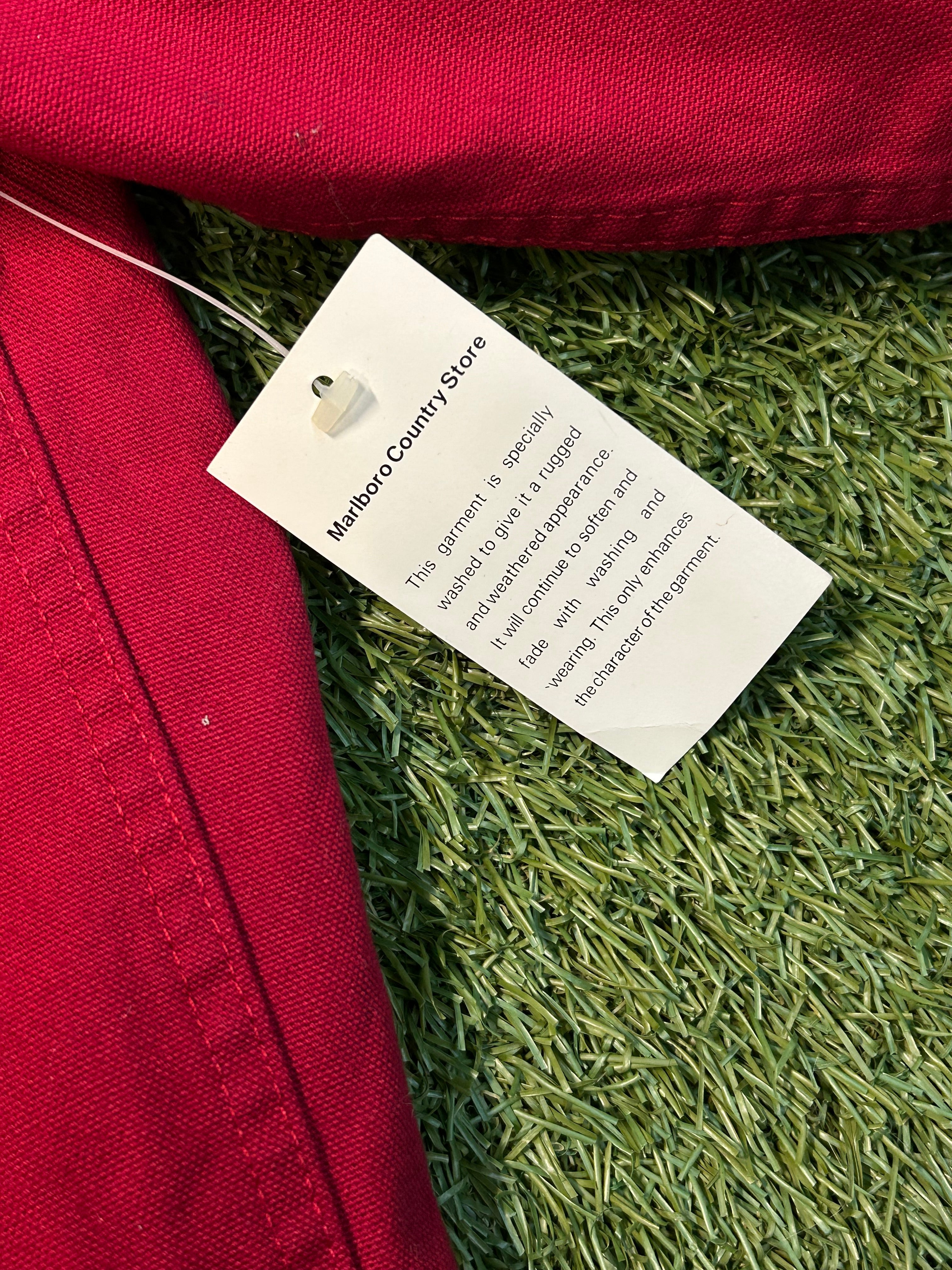 Vintage Marlboro Country Store Trench Jacket Inside Blanket Lining