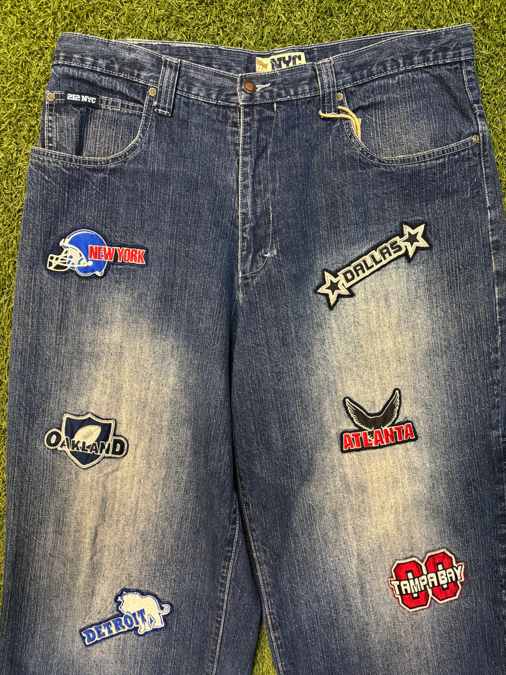 2004 NYC Brand Denim NFL All Star Patch Jeans