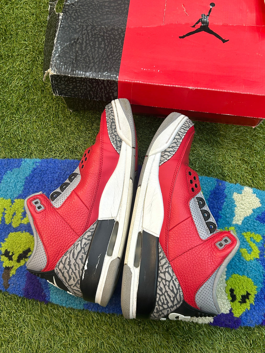 Jordan 3 Retro Fire Red Cement(Used)