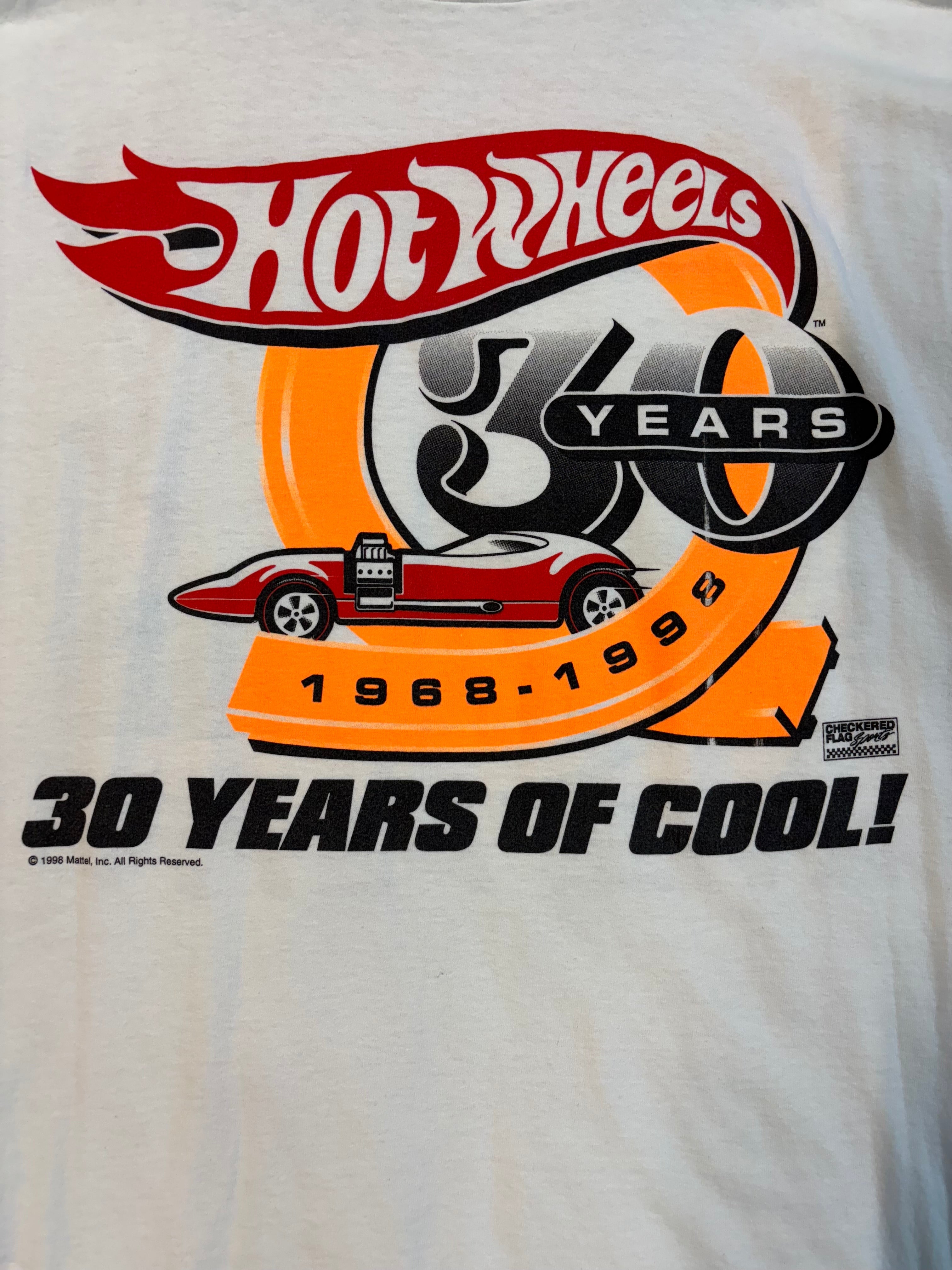 1998 Kyle Petty Mattel Hot Wheels 30 Years Of Racing T-Shirt Size XL Tultex Tag