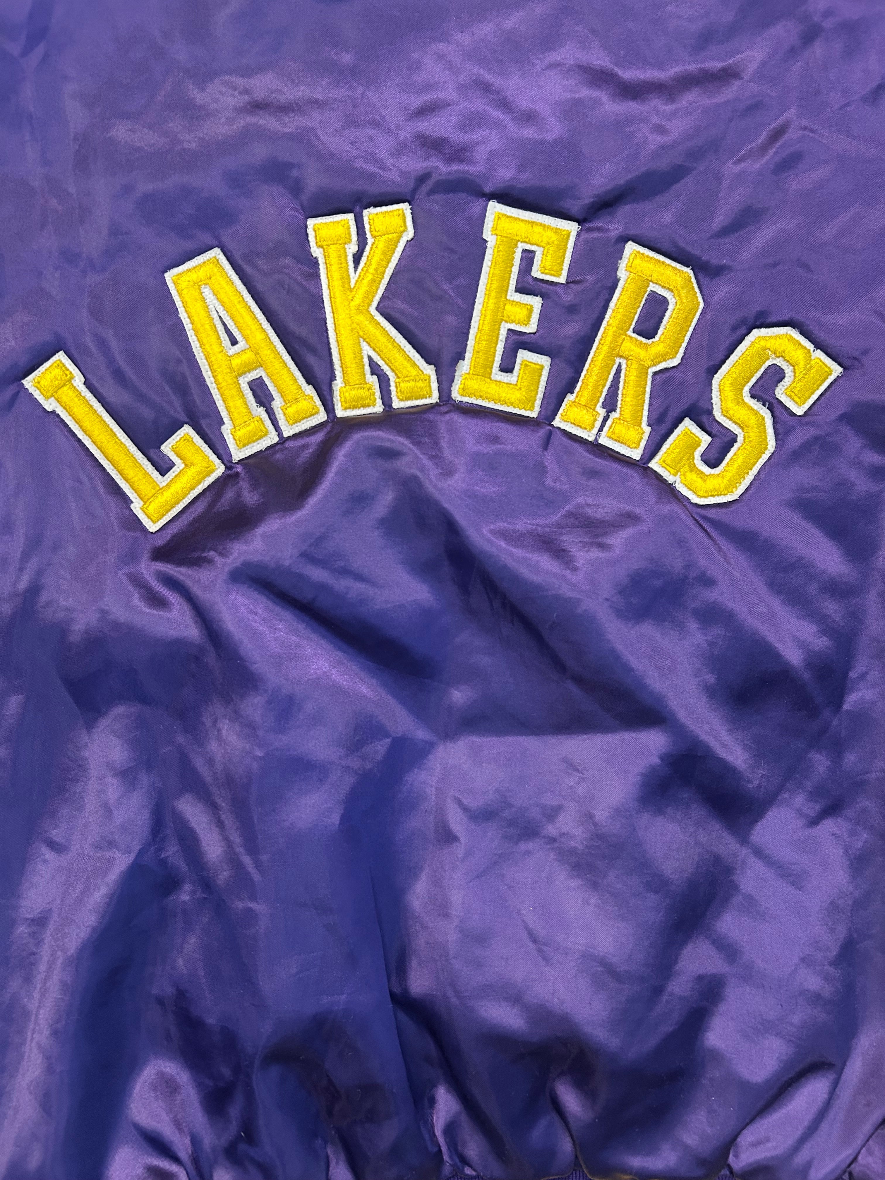 Vintage 80s Swingster Tag Los Angeles Lakers Satin Jacket