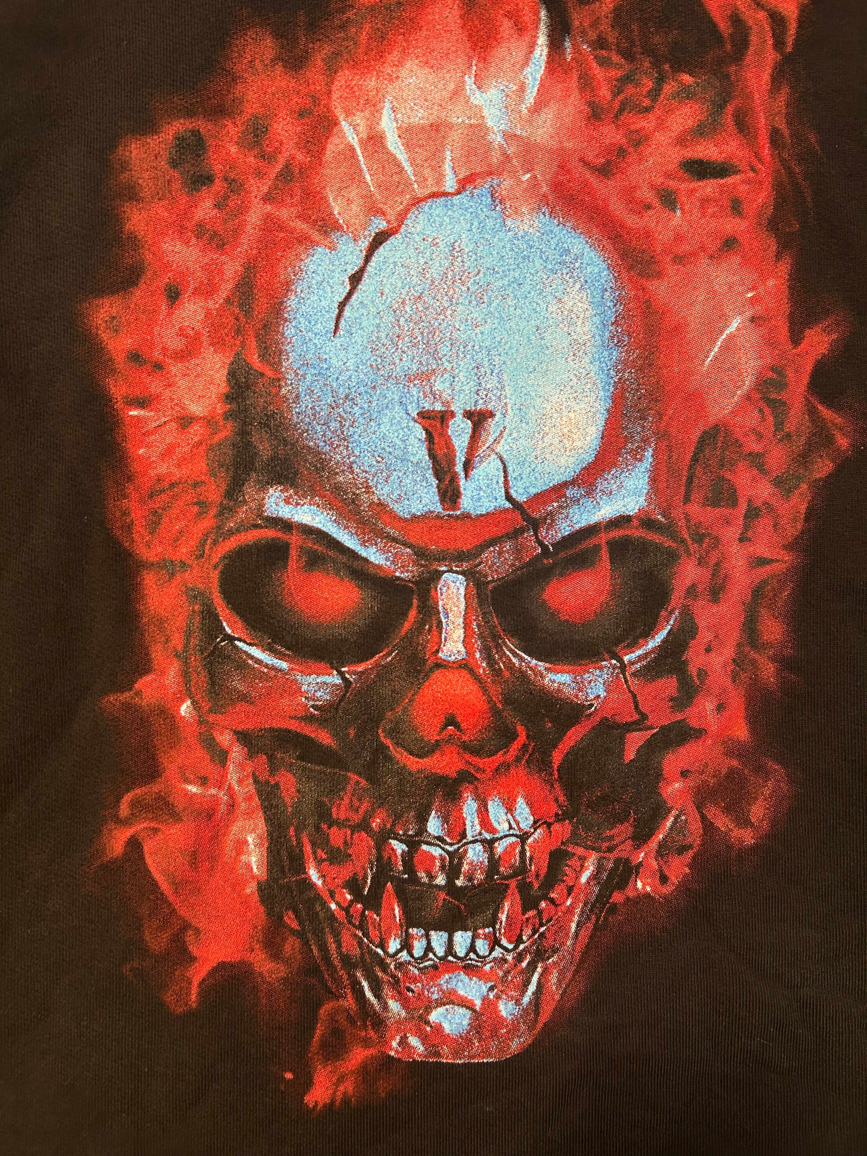 Vlone Red Flame Cropped Hoodie