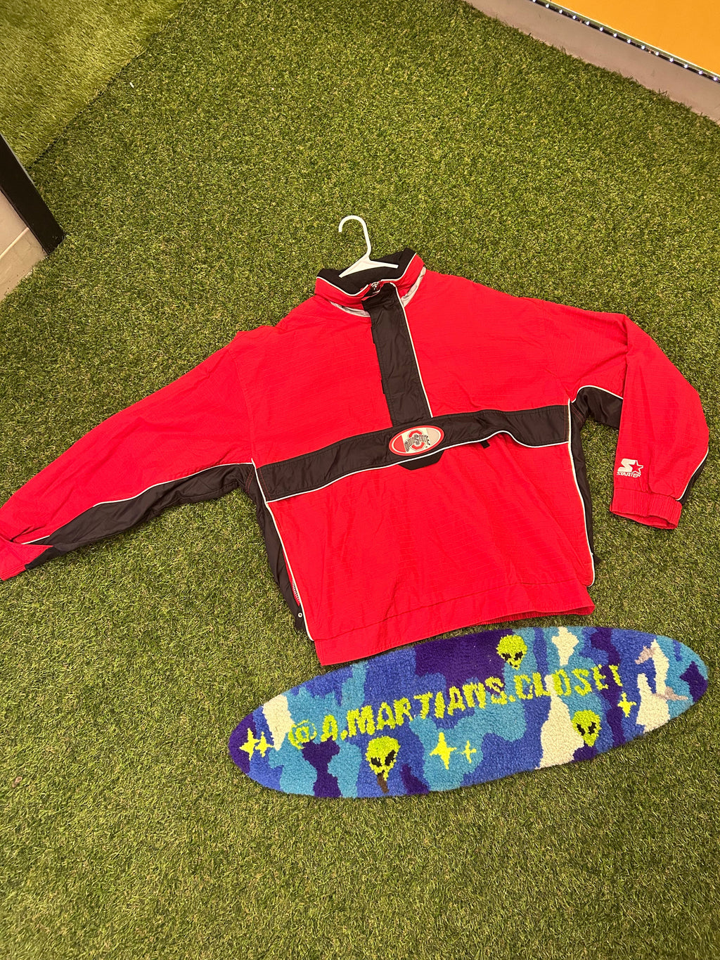 Rare Vintage 90s Ohio State Starter Pullover W/Hood