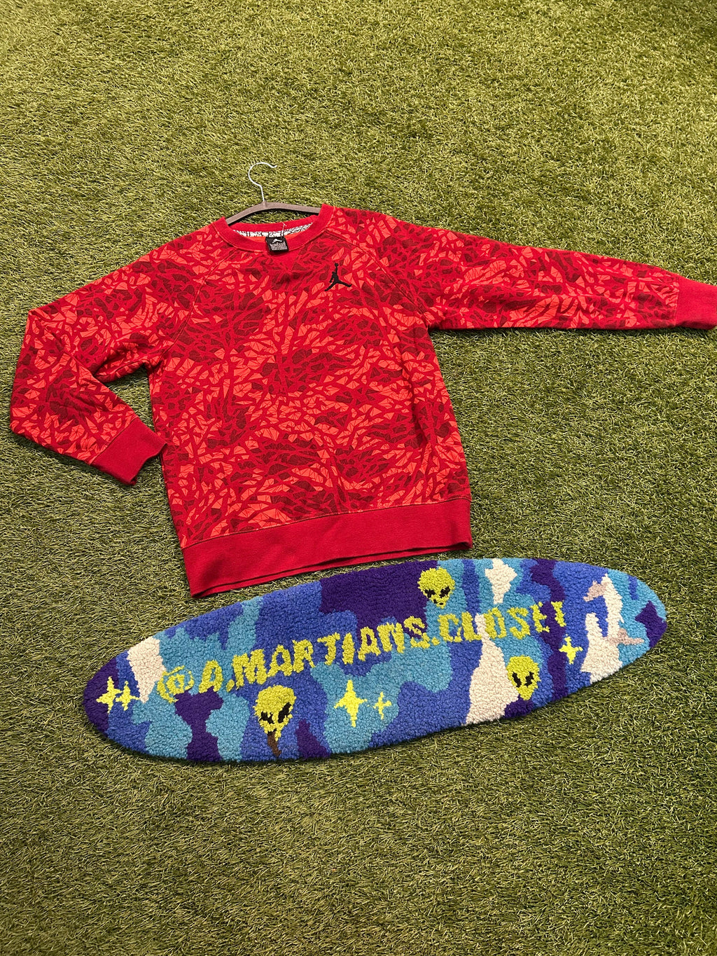 Y2K Jordan Red Digi Camo Crewneck