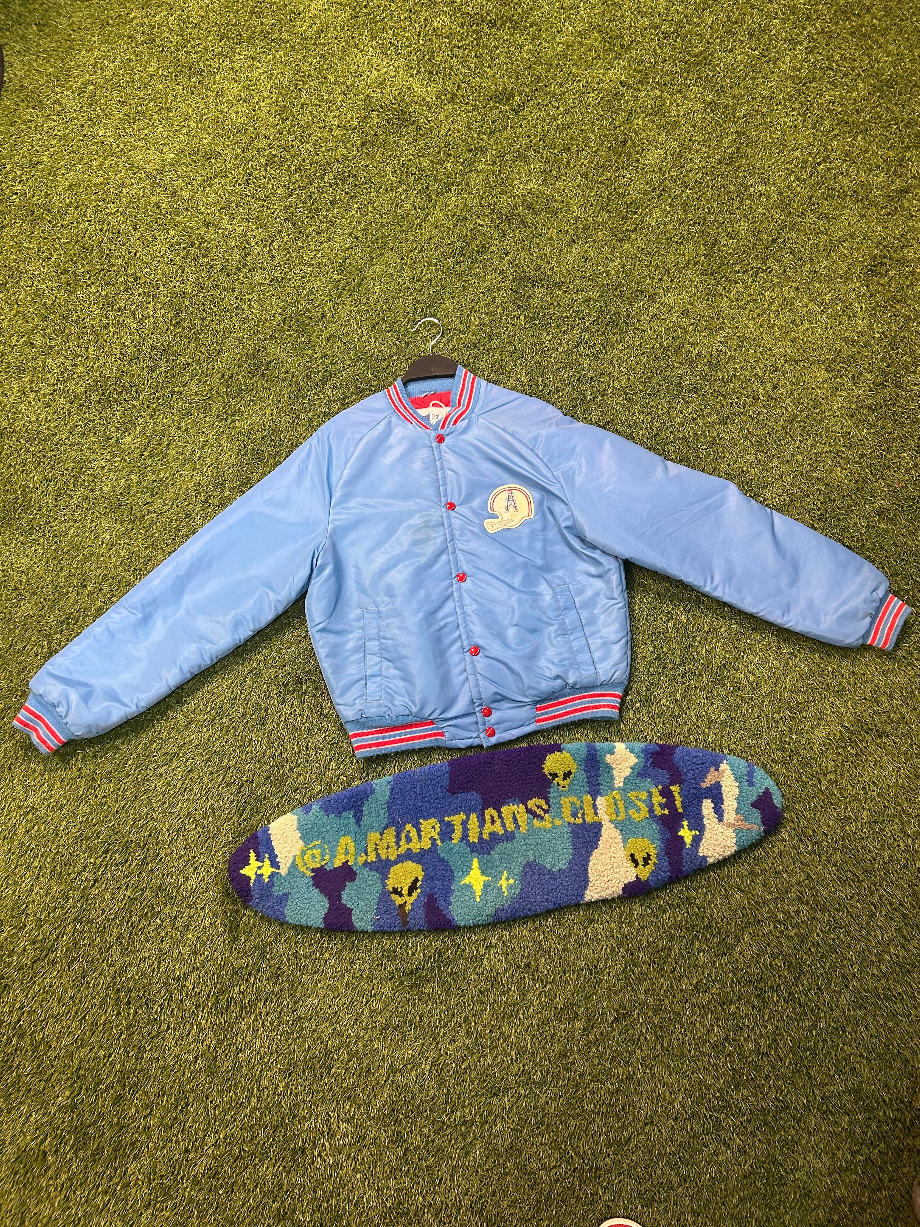 Vintage 80s NFL Houston Oilers Satin Jacket
