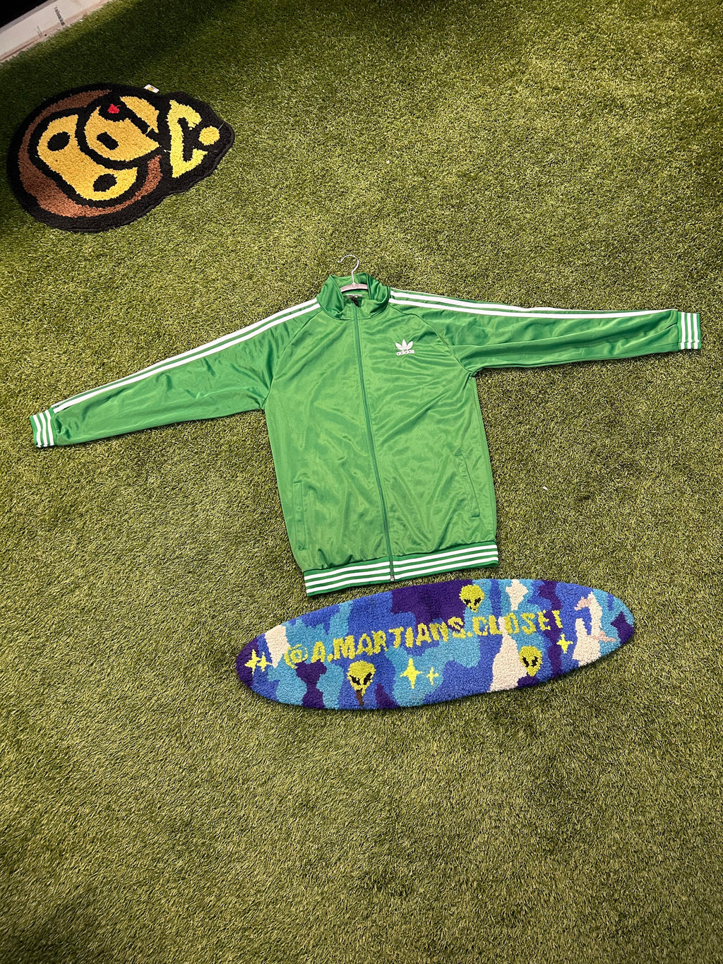 Vintage 90s Adidas Green Track Jacket