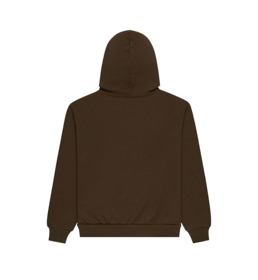 Sp5der Brown OG Web Rhinestone Hoodie