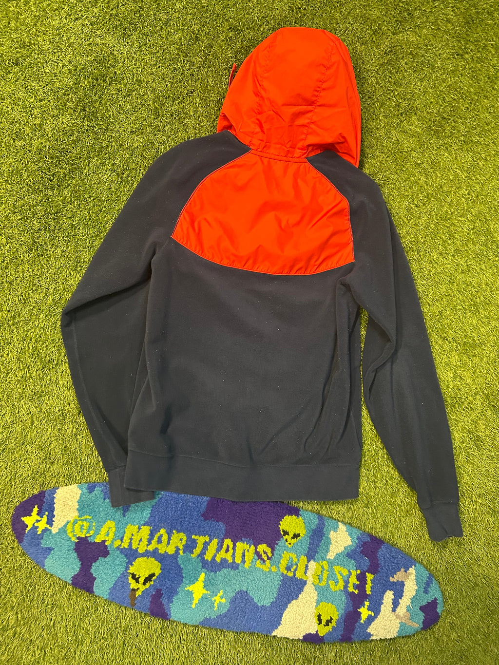 Y2K Orange & Blue Nike Sweater Jacket