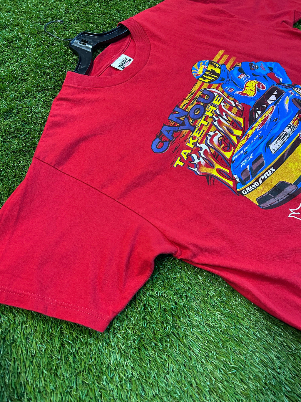 Vintage 90s Kyle Petty Can You Take The Heat Hot Wheels Tee