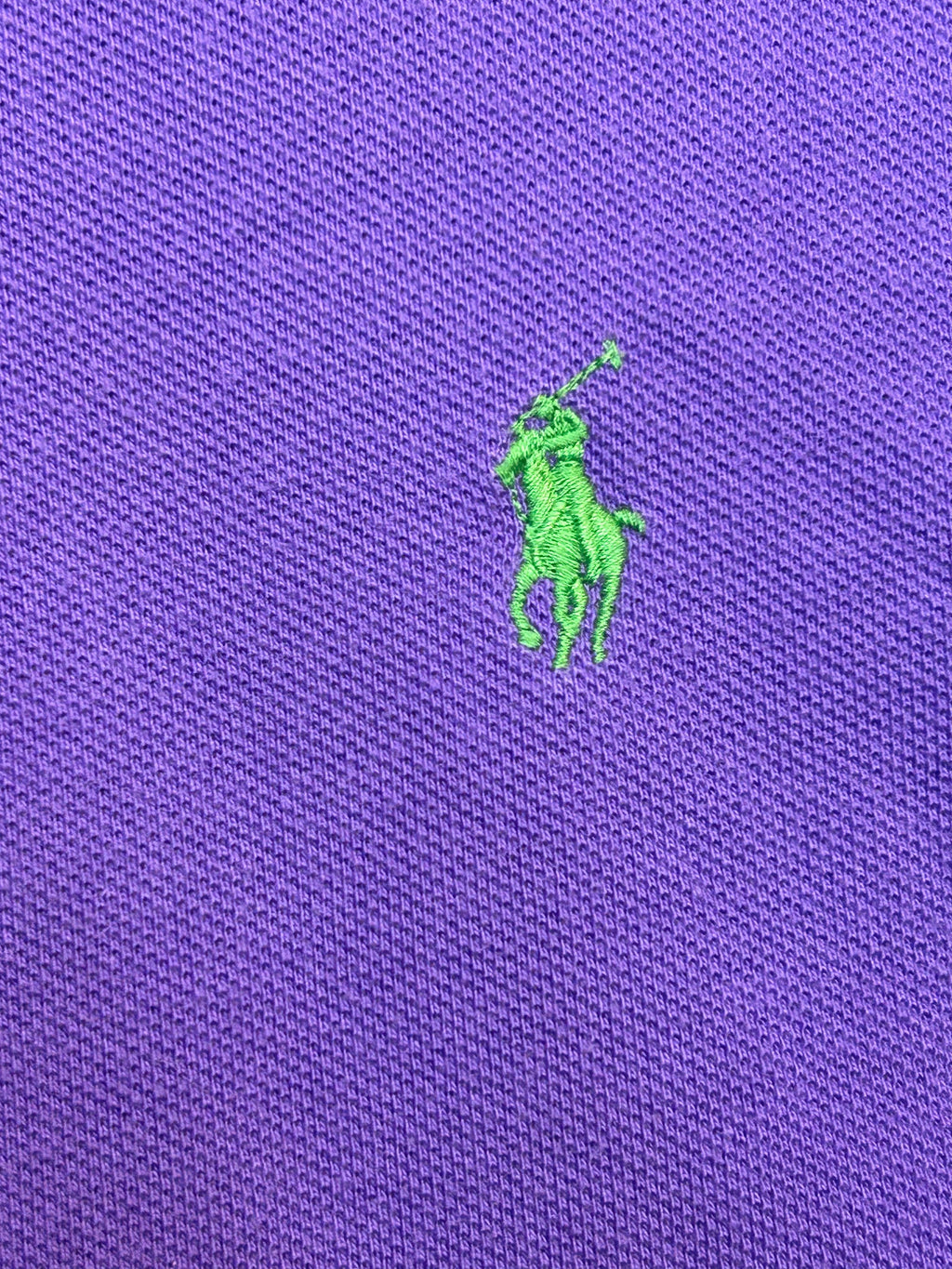Vintage Single Stitch Polo Ralph Lauren Purple W/Green Logo