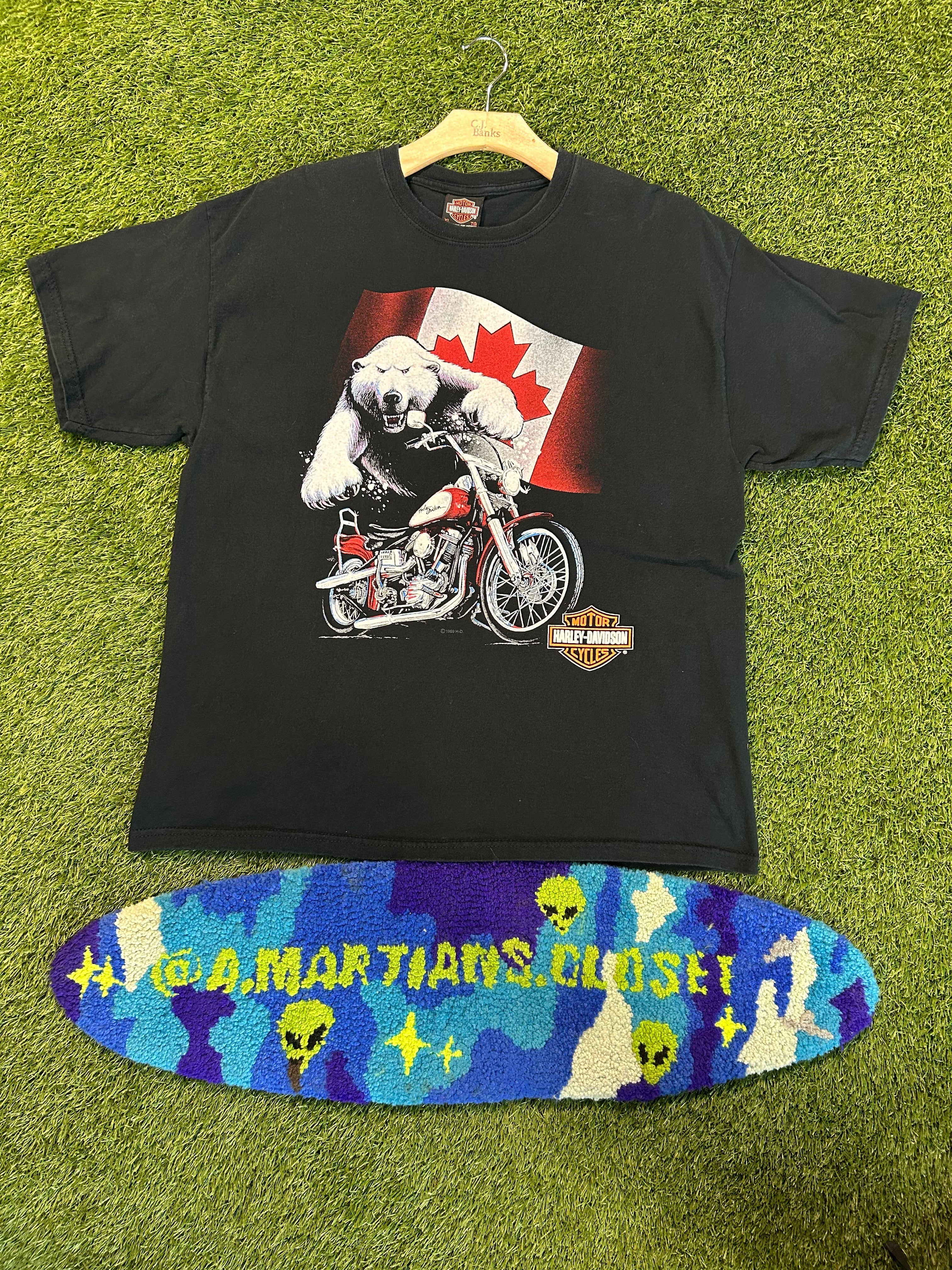 Vintage 1999 Harley Davidson Oshawa Canada Tee