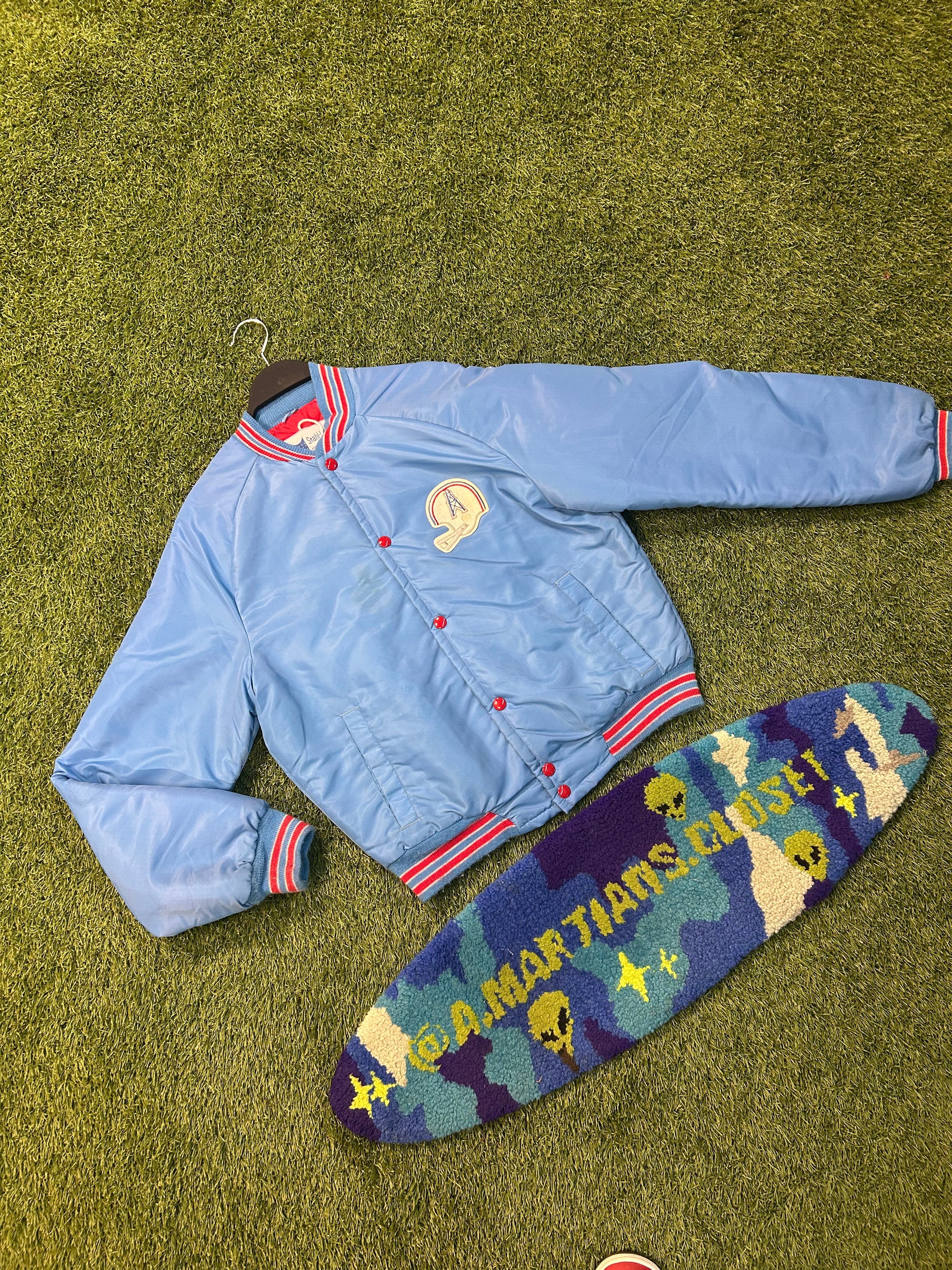 Vintage 80s NFL Houston Oilers Satin Jacket