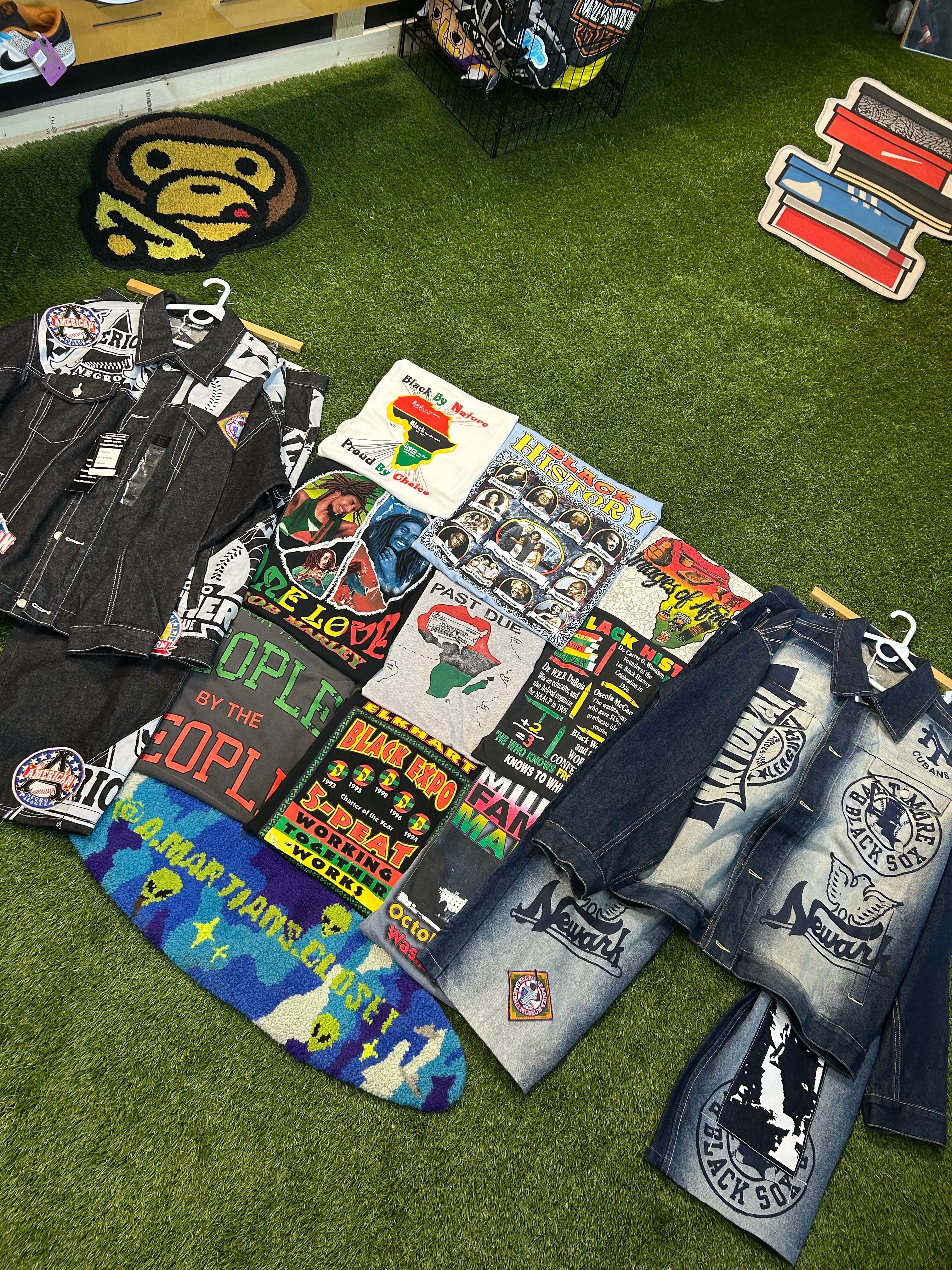 Y2K NLBM Blue Denim Embroidered Jacket+Denim Jeans