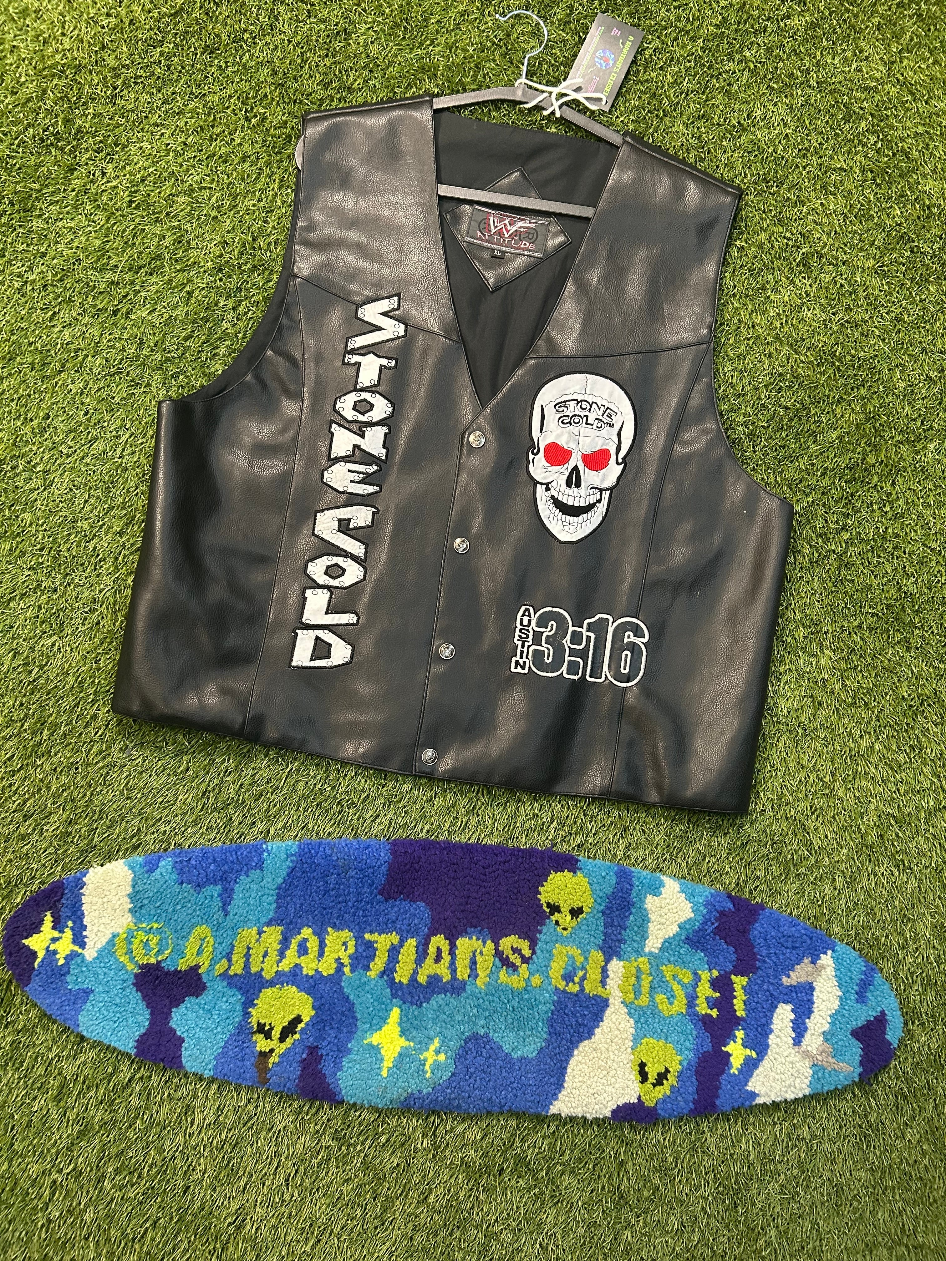 Y2K WWF Stone Cold Steve Austin Leather Vest