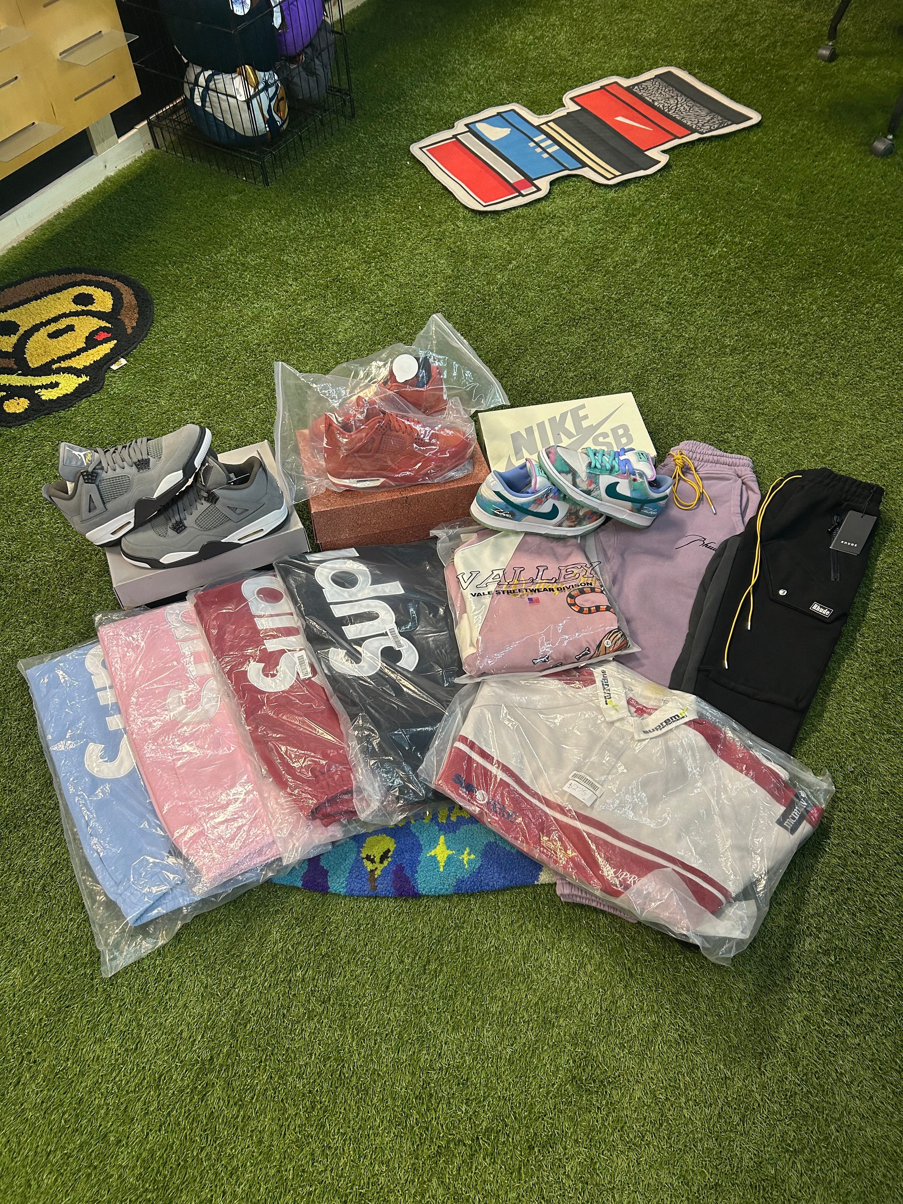 Supreme Satin Appliqué Sweat Pants