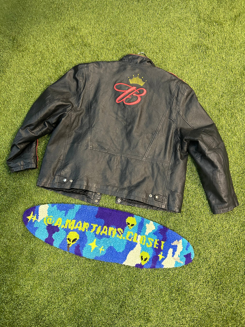 Vintage Dale Earnhardt Budweiser Leather NASCAR Coat