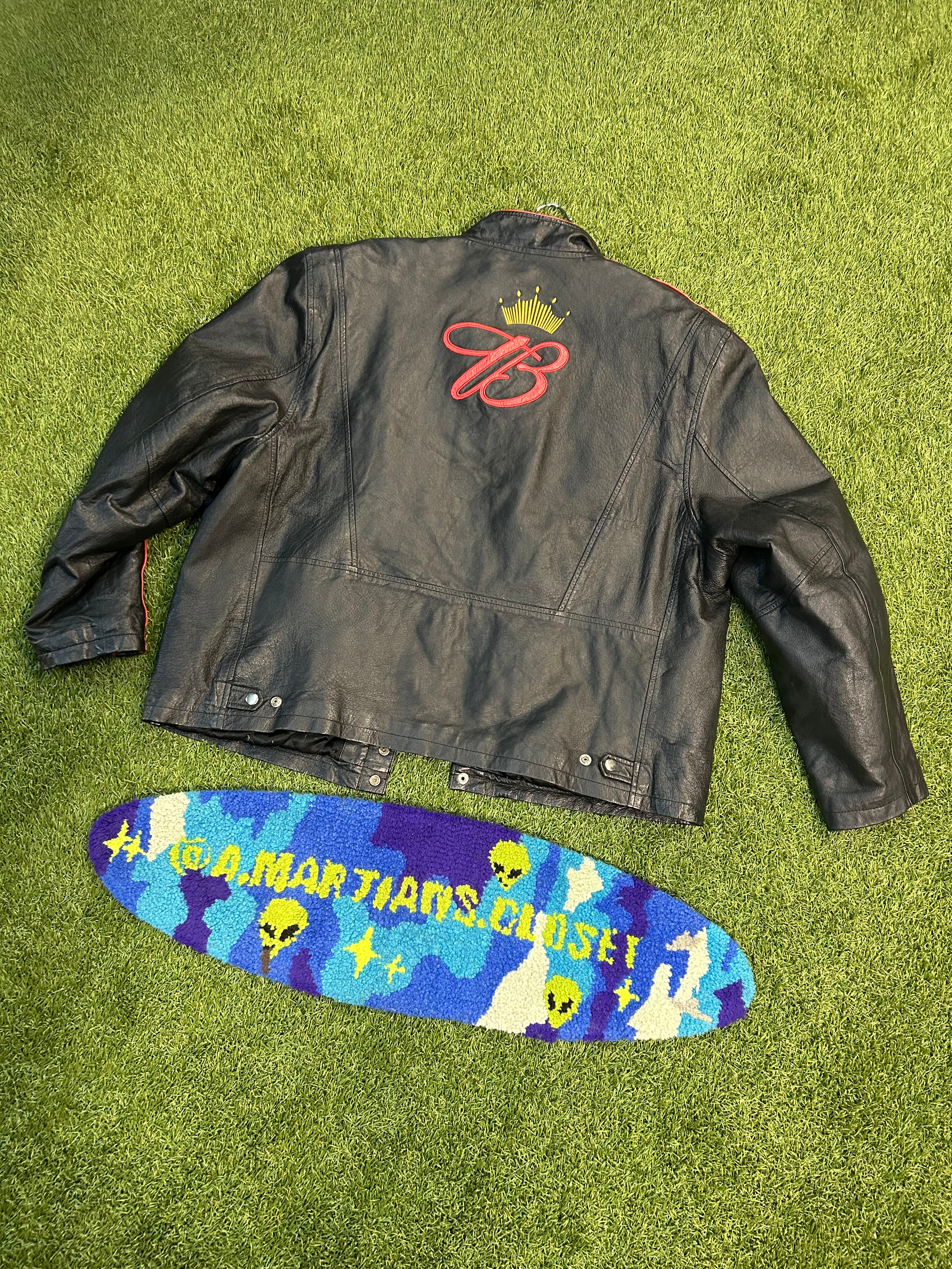 Vintage Dale Earnhardt Budweiser Leather NASCAR Coat