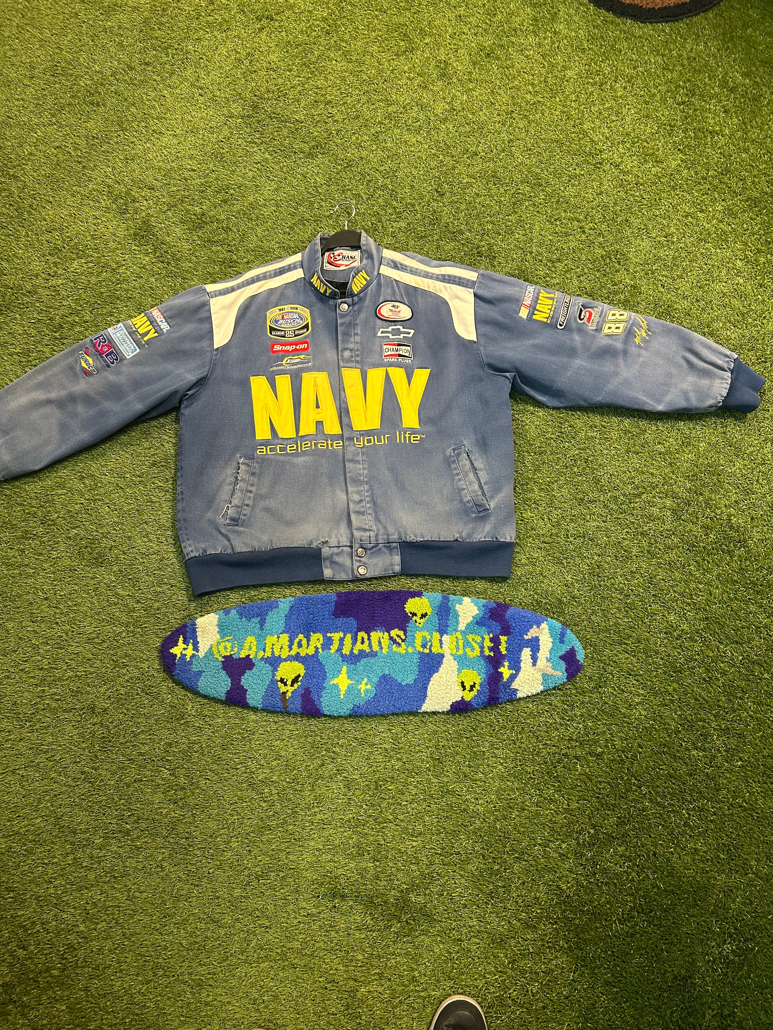 Vintage Navy Accelerate Your Life NASCAR jacket