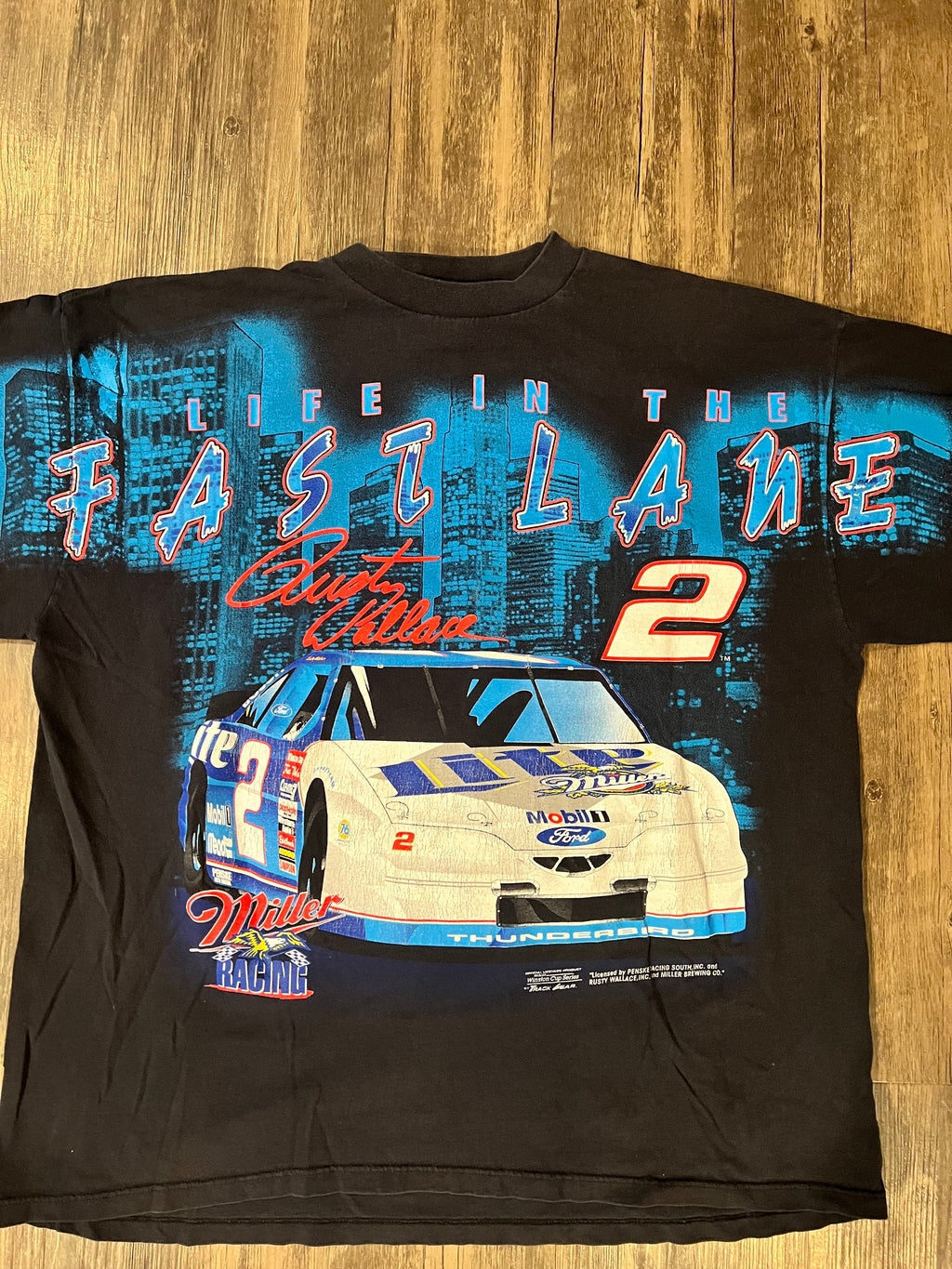 “Rusty Wallace” Vintage AOP NASCAR Tee
