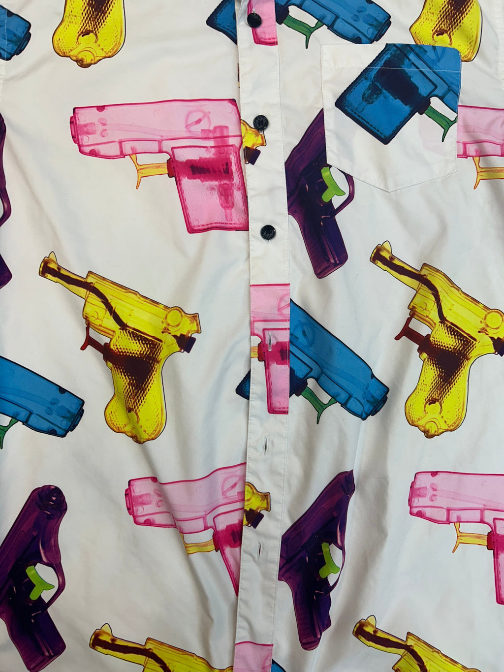 Y2K Neff Squirt Gun Button Down Shirt