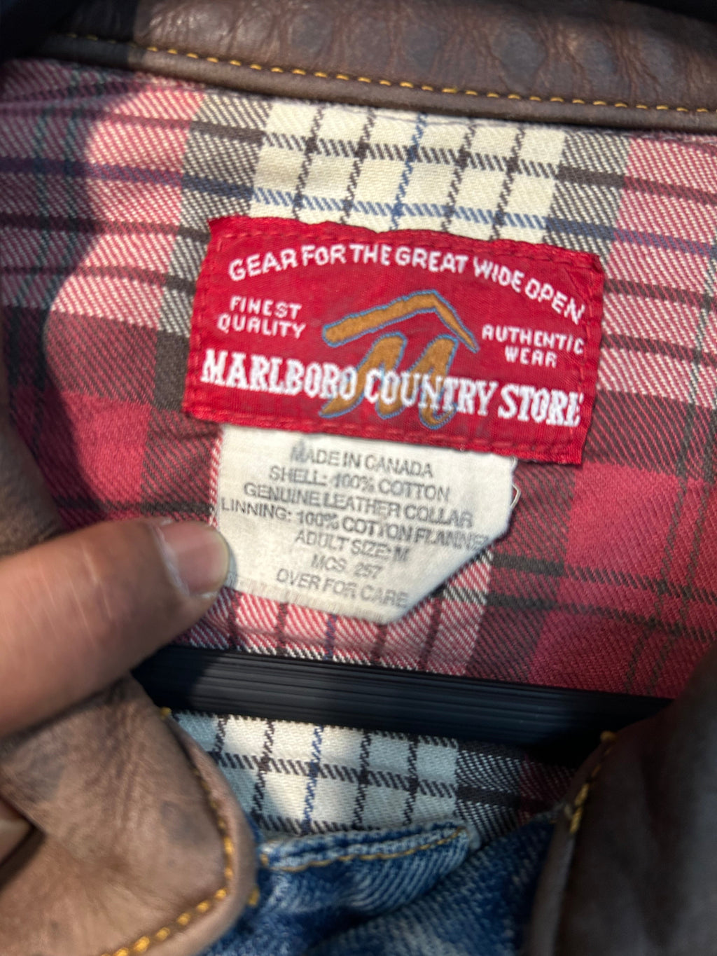 Vintage Marlboro Country Store Light Blue Jean Jacket