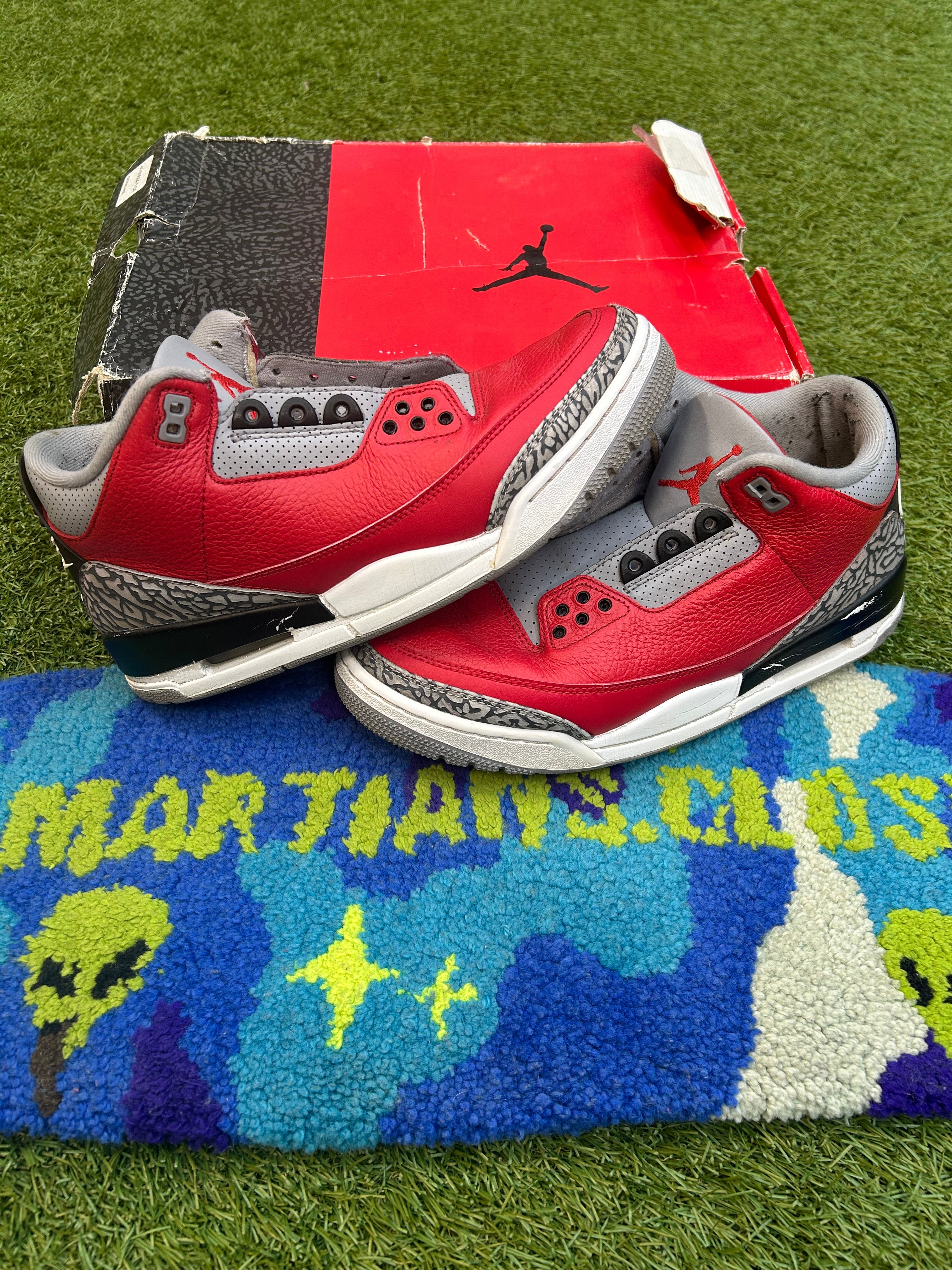 Jordan 3 Retro Fire Red Cement(Used)