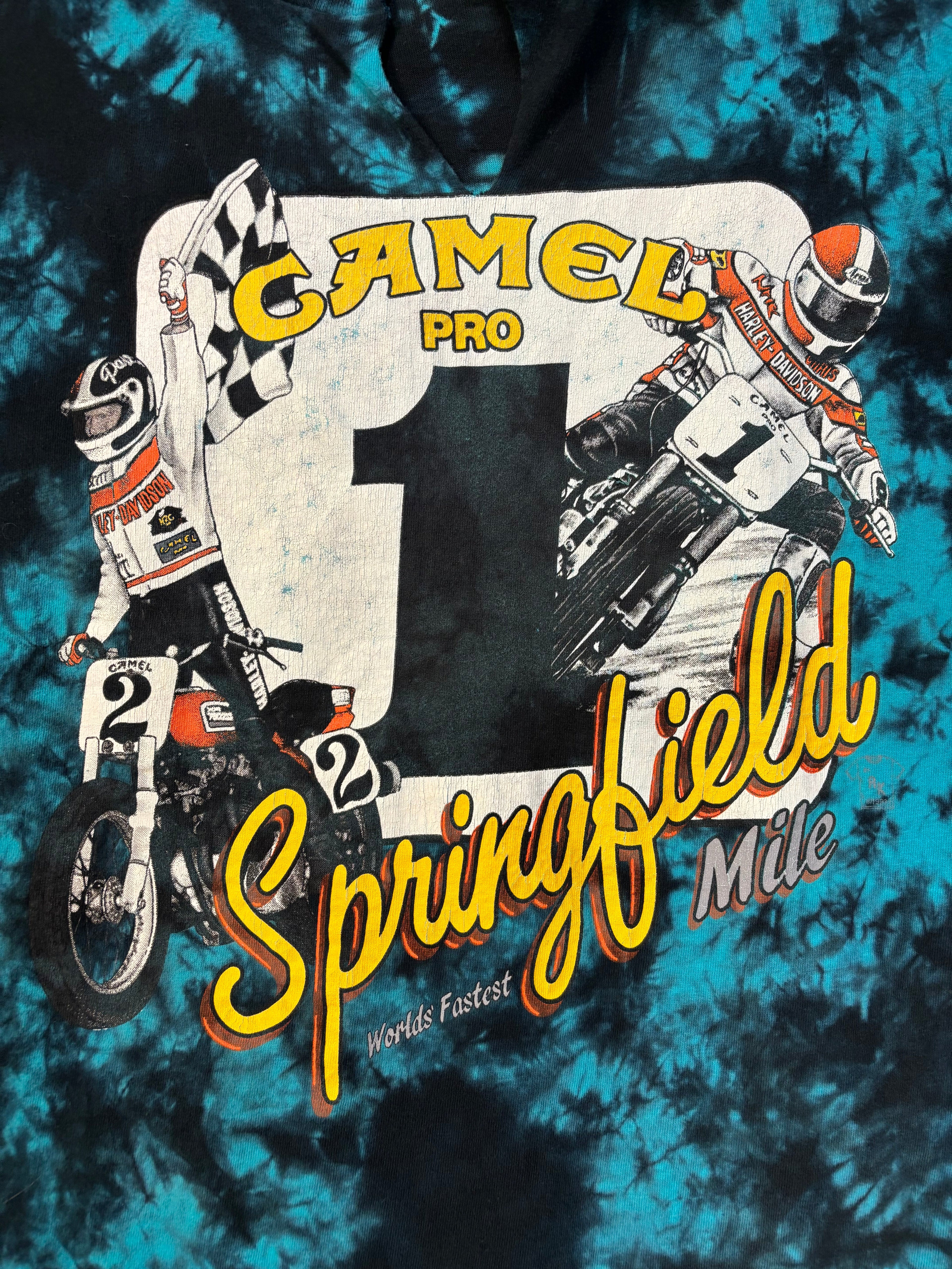 Y2K Tiedye Camel Springfield Motor Racing V-Neck tank