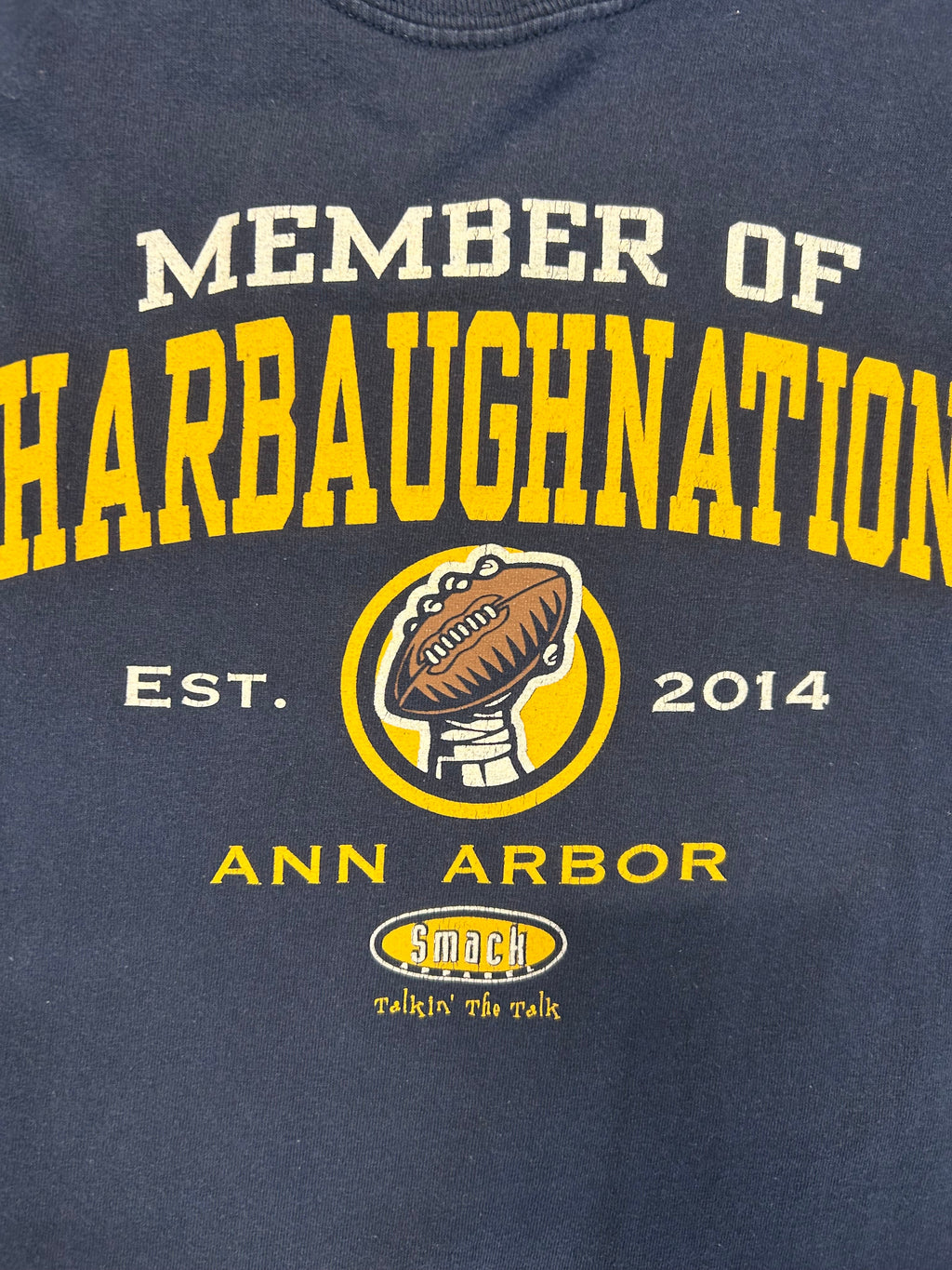 2014 Michigan University Member Of Harbaughnation L/Sleeve Tee
