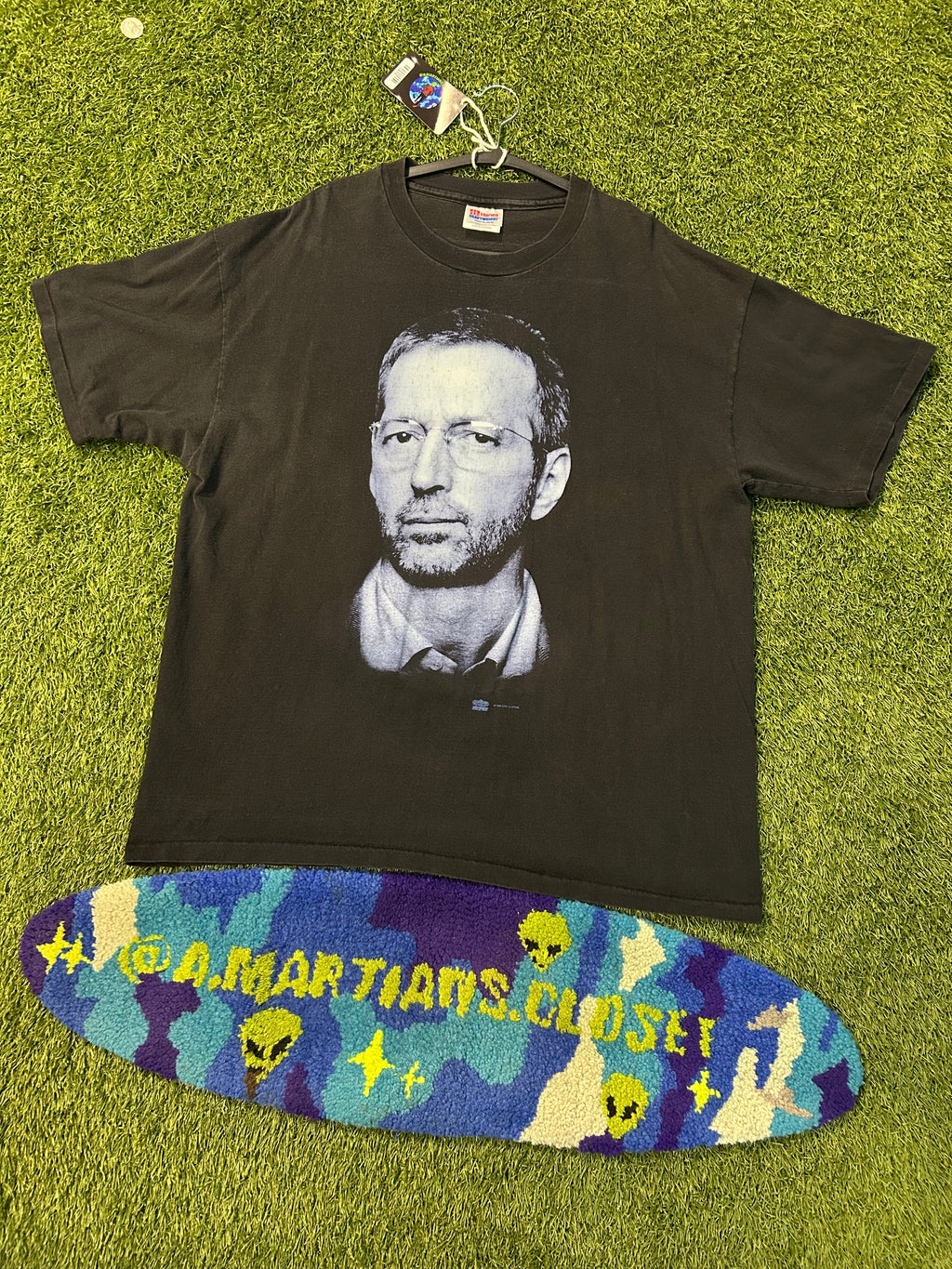 Vintage 1994 Eric Clapton Blue Country Music Portrait Tee