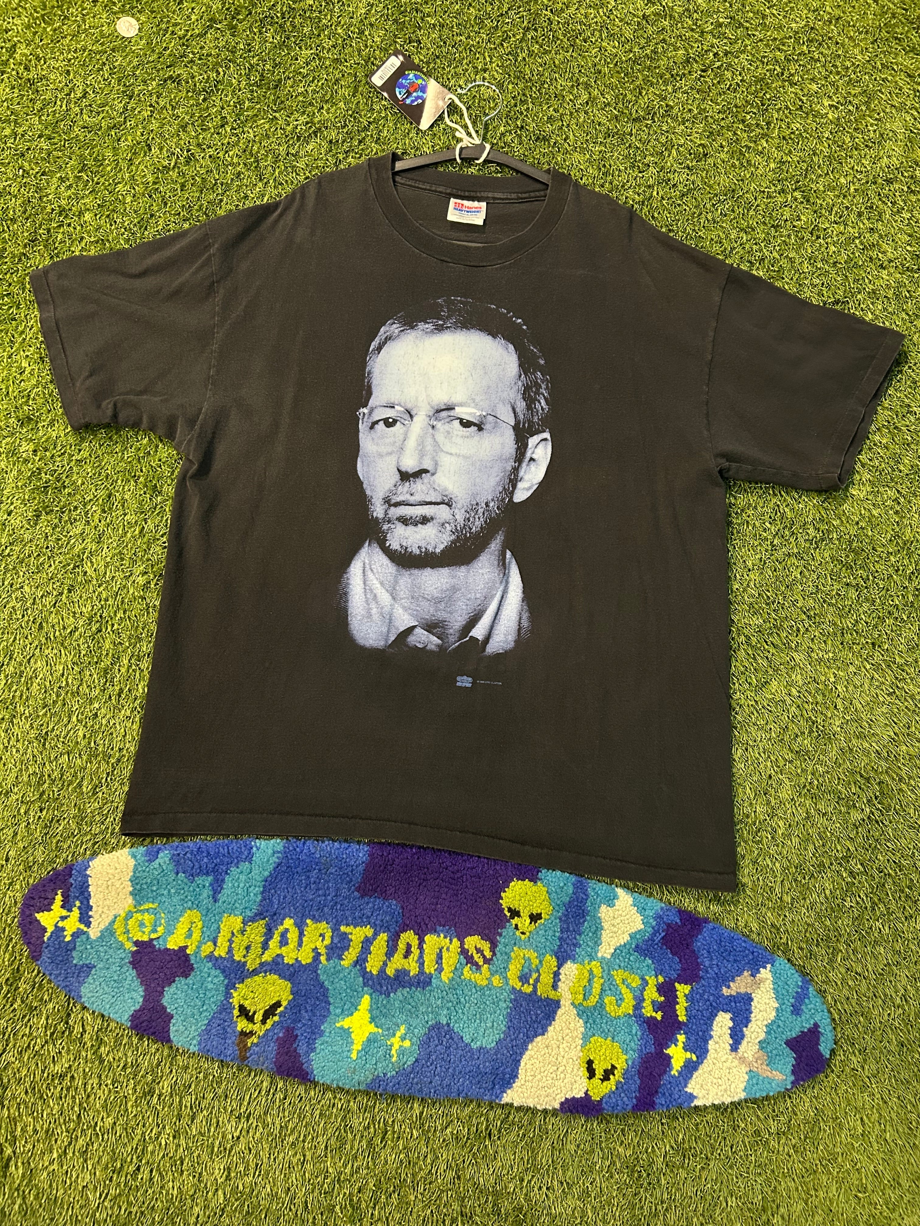 Vintage 1994 Eric Clapton Blue Country Music Portrait Tee