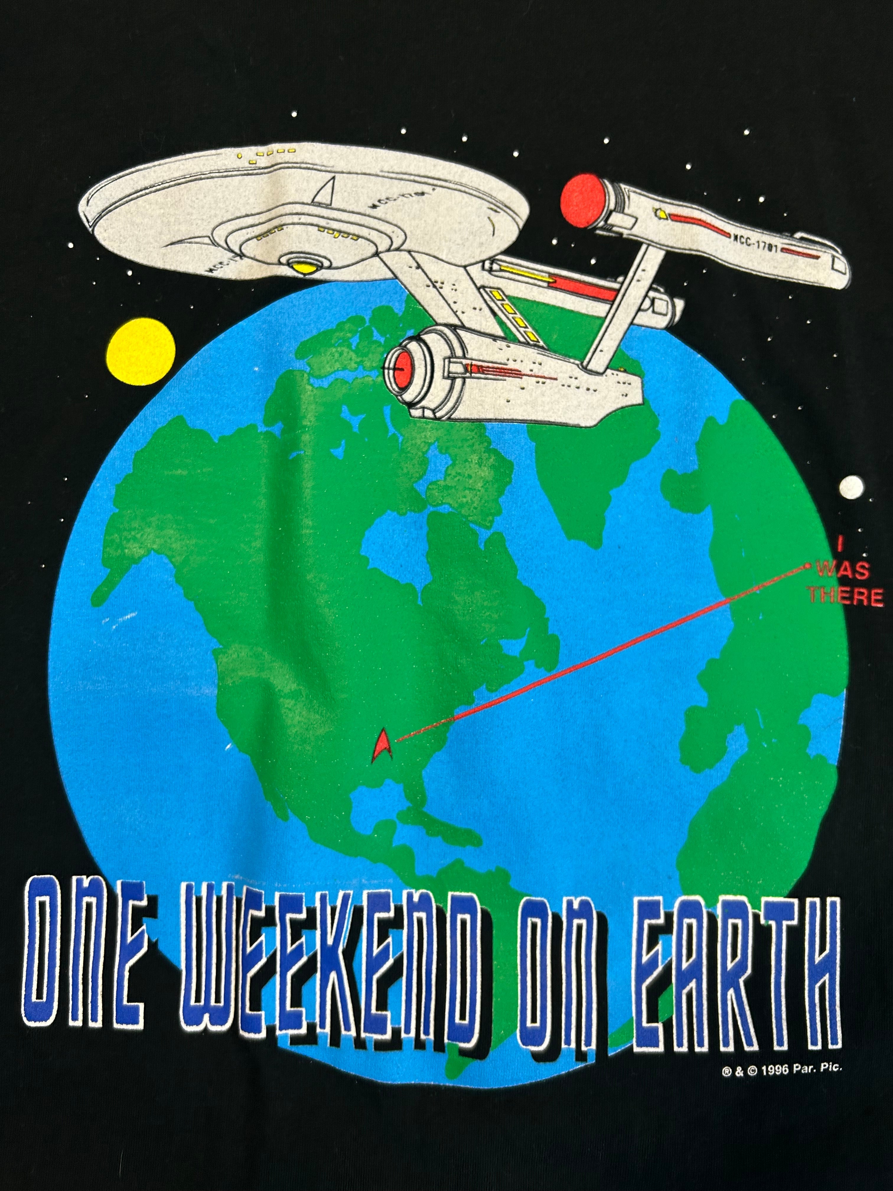 Rare Vintage 1996 Star Trek One Weekend On Earth Tee