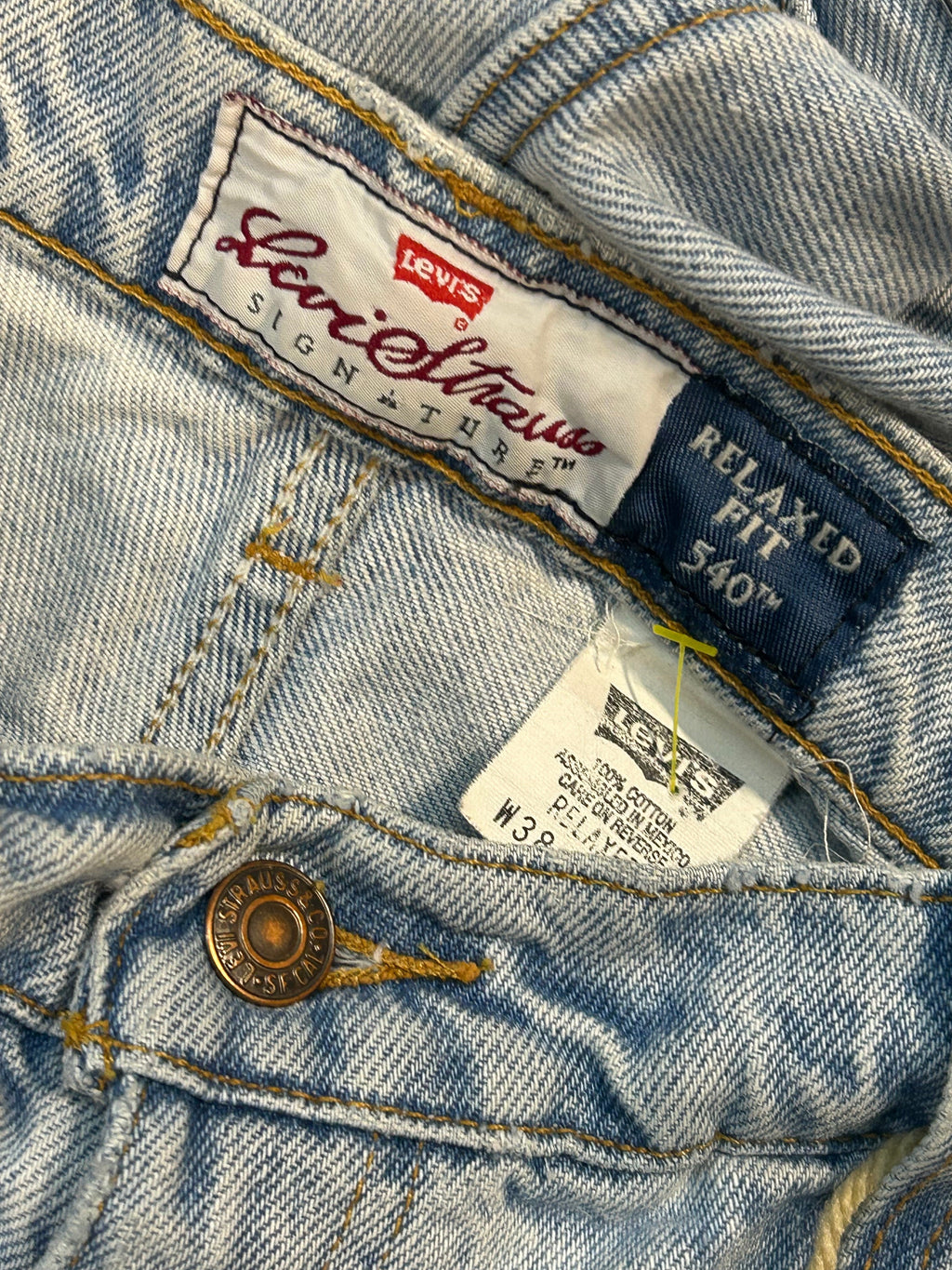Vintage Orange Tab Levi Blue Jeans 540s