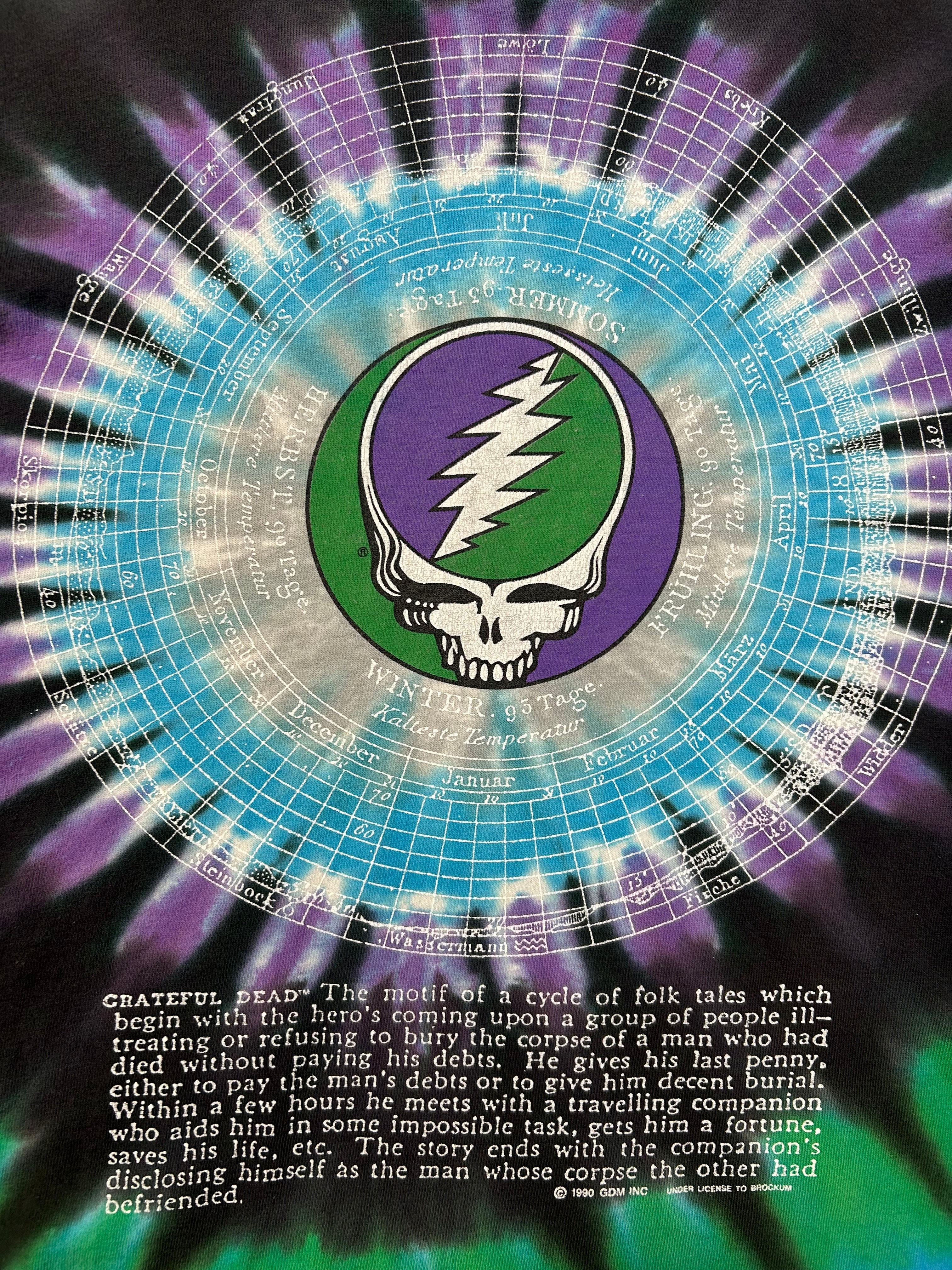 Vintage 1990 Grateful Dead 2th Anniversary Original Tee