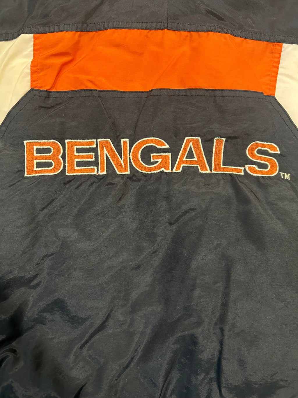 Vintage 90s Game Day NFL Cincinnati Bengals Jacket W/Hood