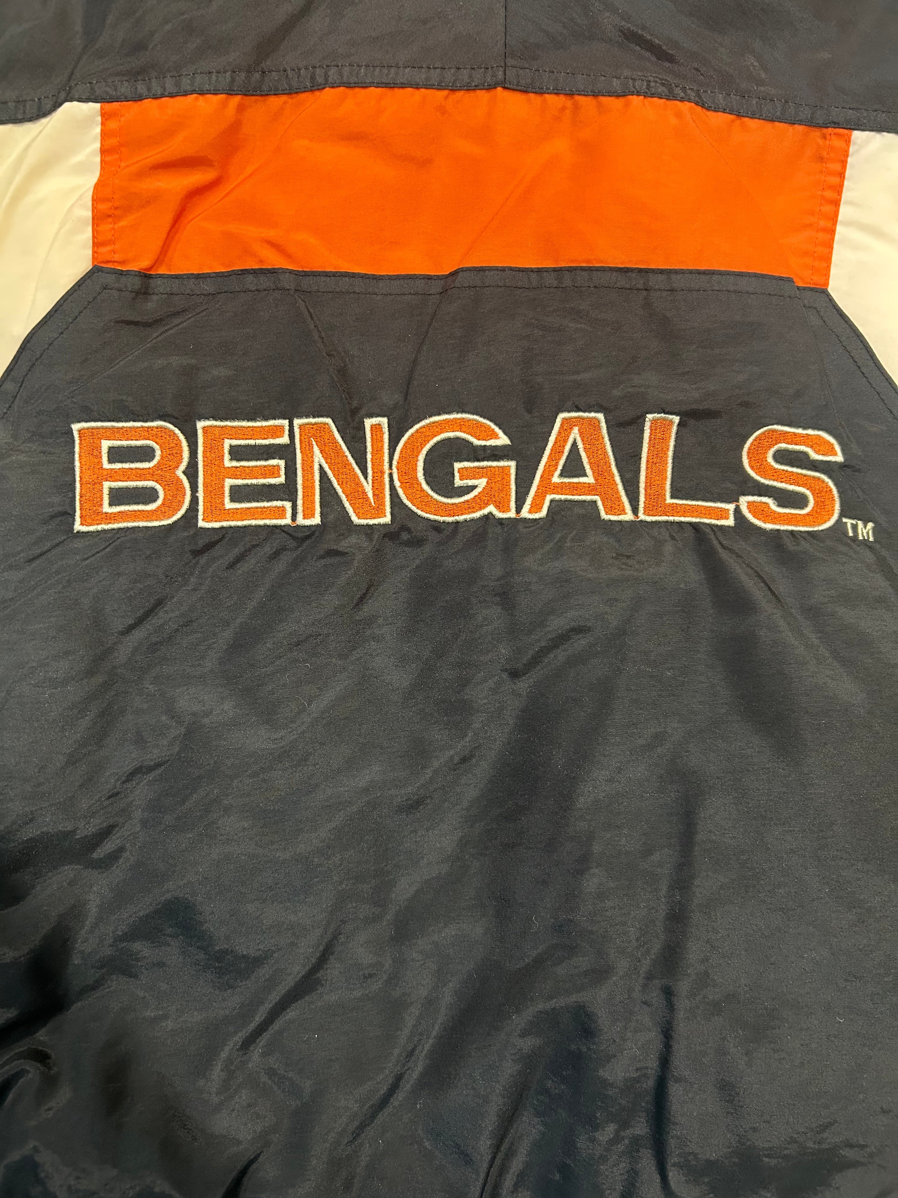 Vintage 90s Game Day NFL Cincinnati Bengals Jacket W/Hood