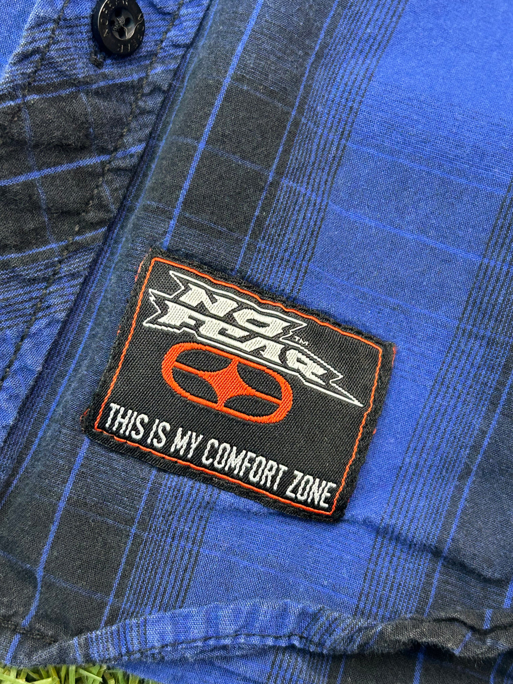 Vintage 90s No Fear Kids Flannel Button Down Tee
