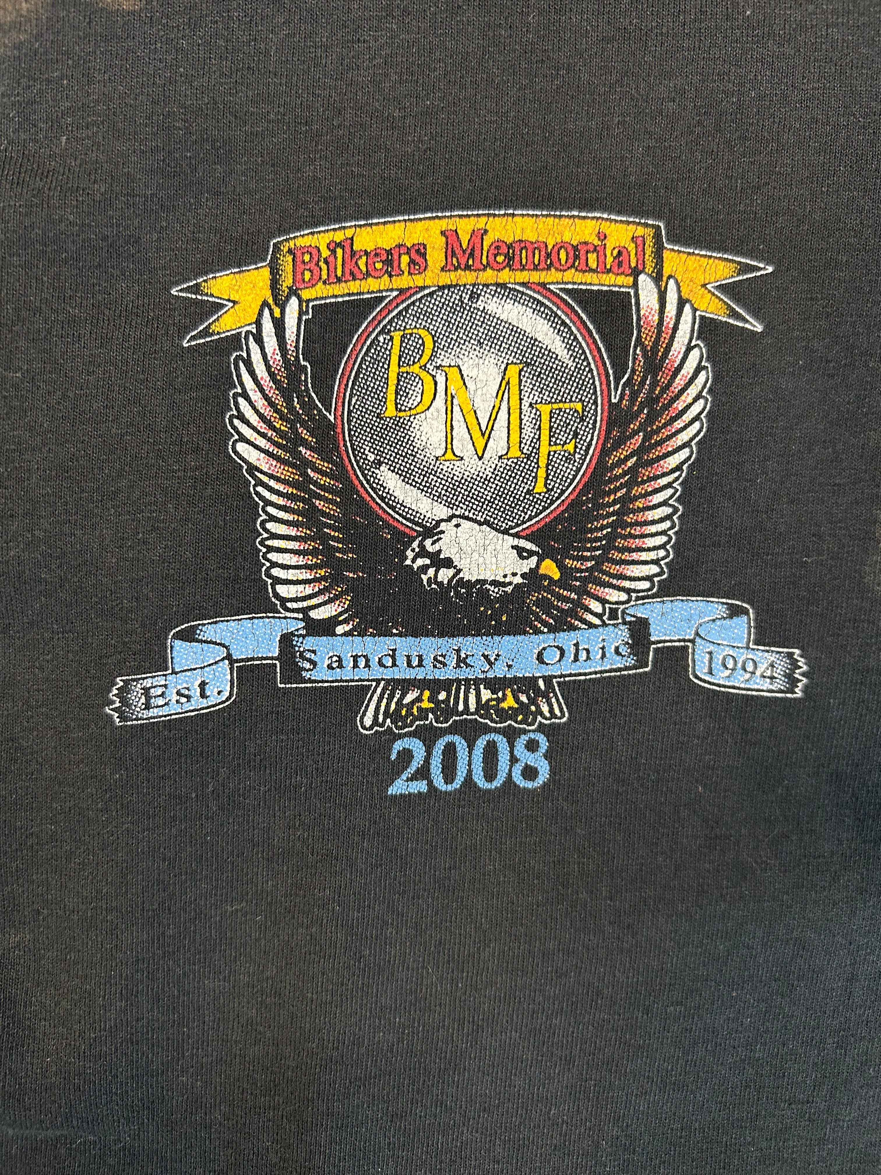 Y2K Biker Memorial Bleached 2008 Tee