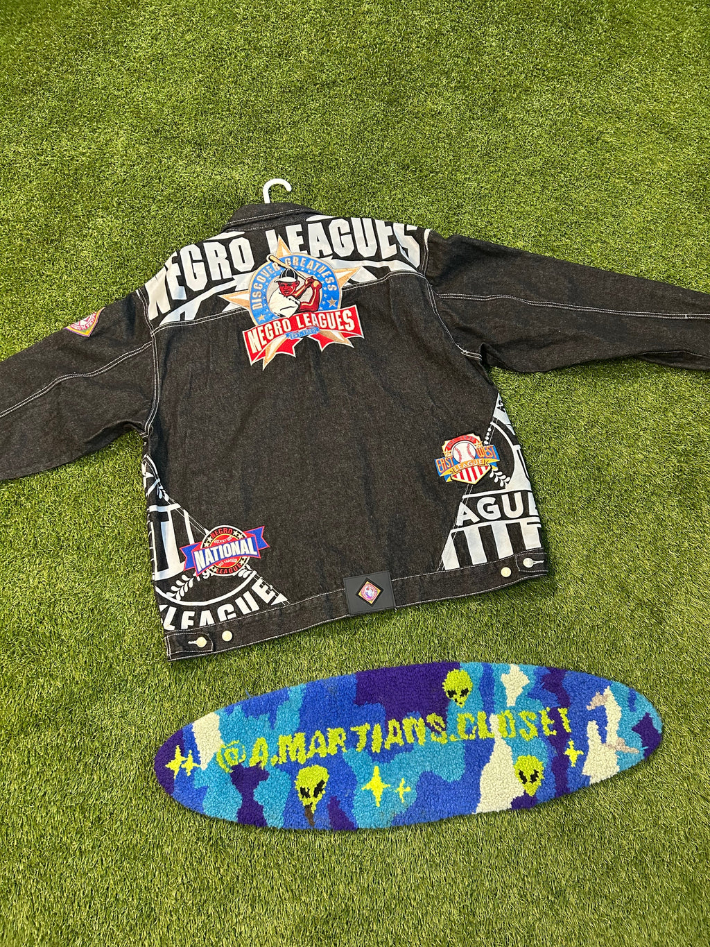 Y2K NLBM Black Denim Embroidered Jacket+Denim Jeans