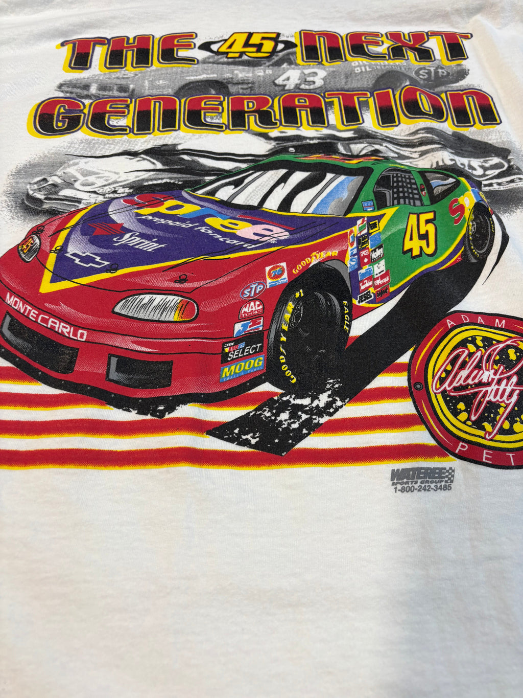 90s Single Stitch Adam Petty The Next Generation NASCAR T-Shirt Size XL Anvil Red Bar Tag