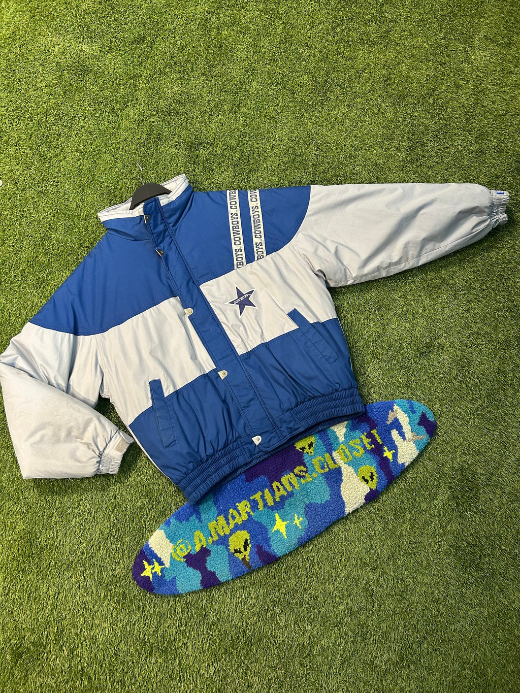 Vintage 90s Official NFL Dallas Cowboys Coat W/Built In Hood