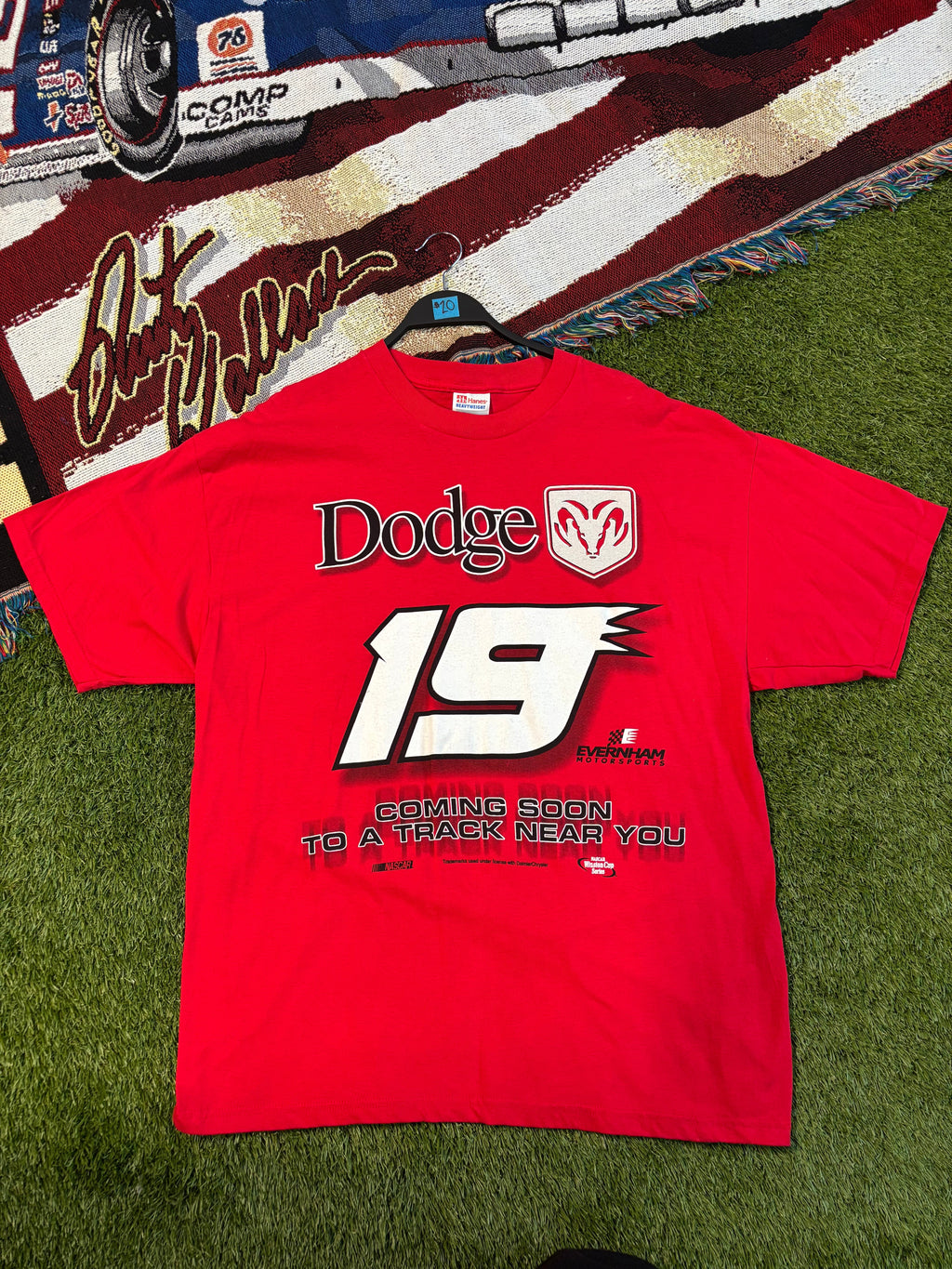Dodge Ram NASCAR Winston Cup Series #19 Racing T-Shirt Size XL Hanes Heavyweight Tag