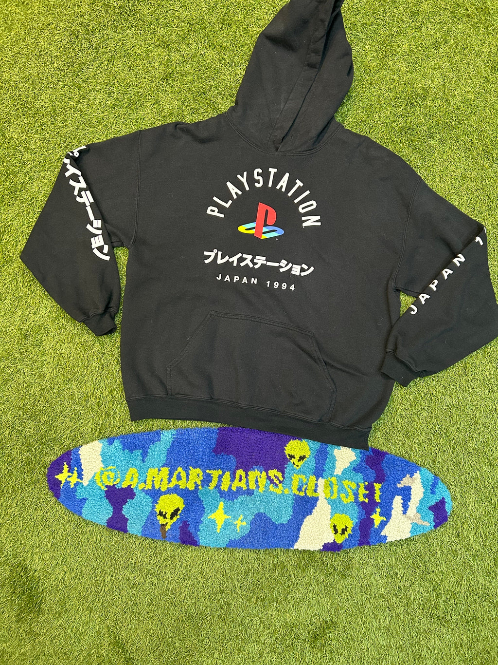 New Age Sony PlayStation Japanese Writing Hoodie