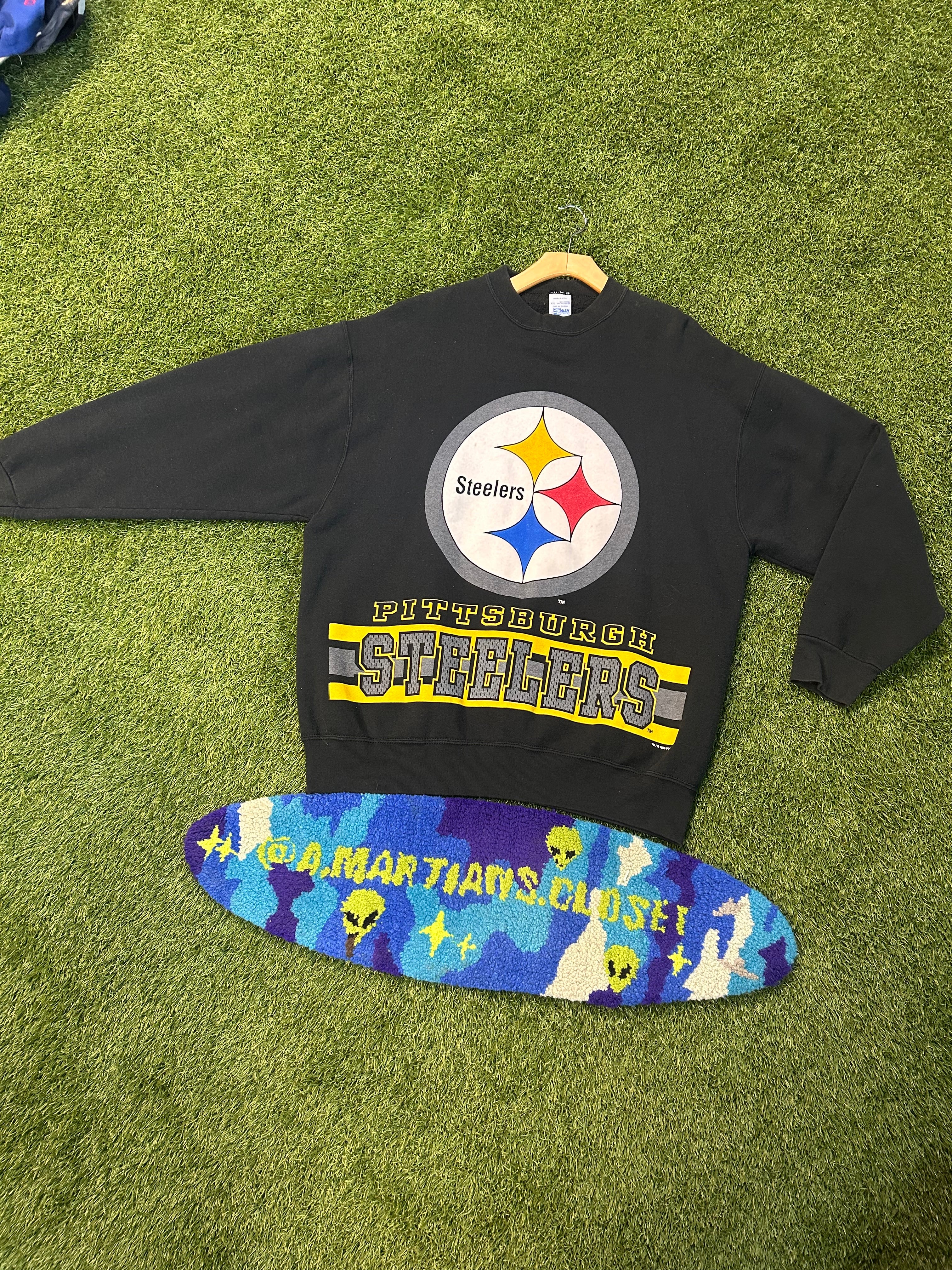Vintage 1995 Pittsburgh Steelers NFL Crewneck Front & Back Hit
