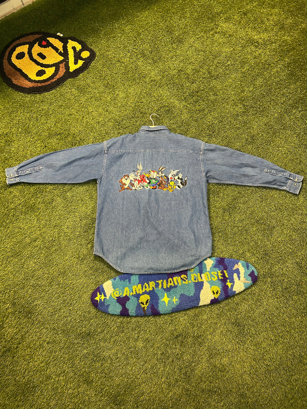 Vintage 1992 Acme Clothing Co. Looney Tunes Crew Denim Button Down