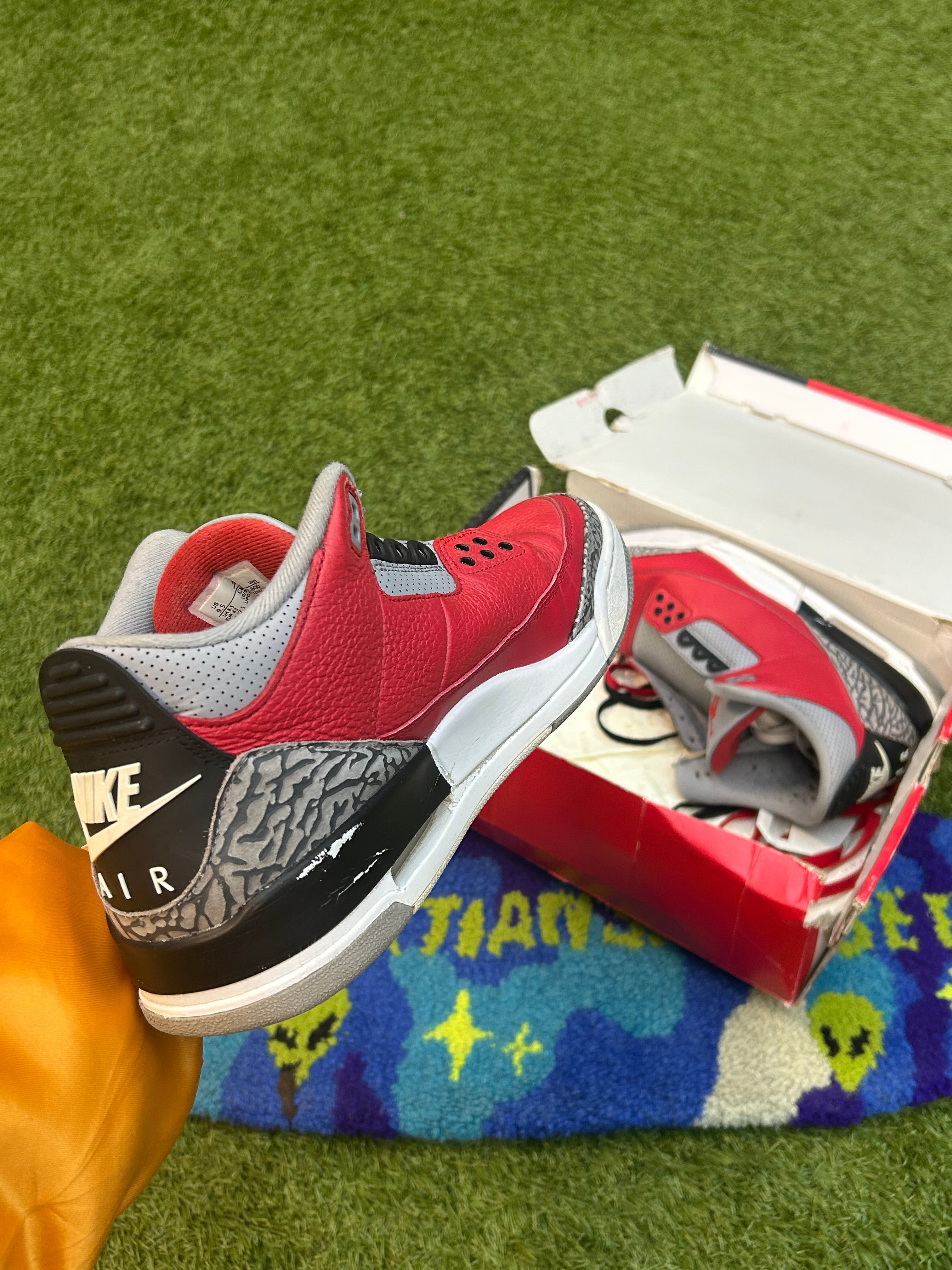 Jordan 3 Retro Fire Red Cement(Used)