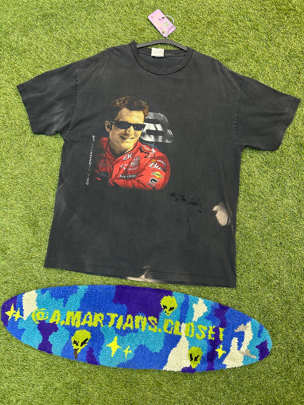 Vintage Dale Earnhardt Jr Thrashed Picture Graphic Tee