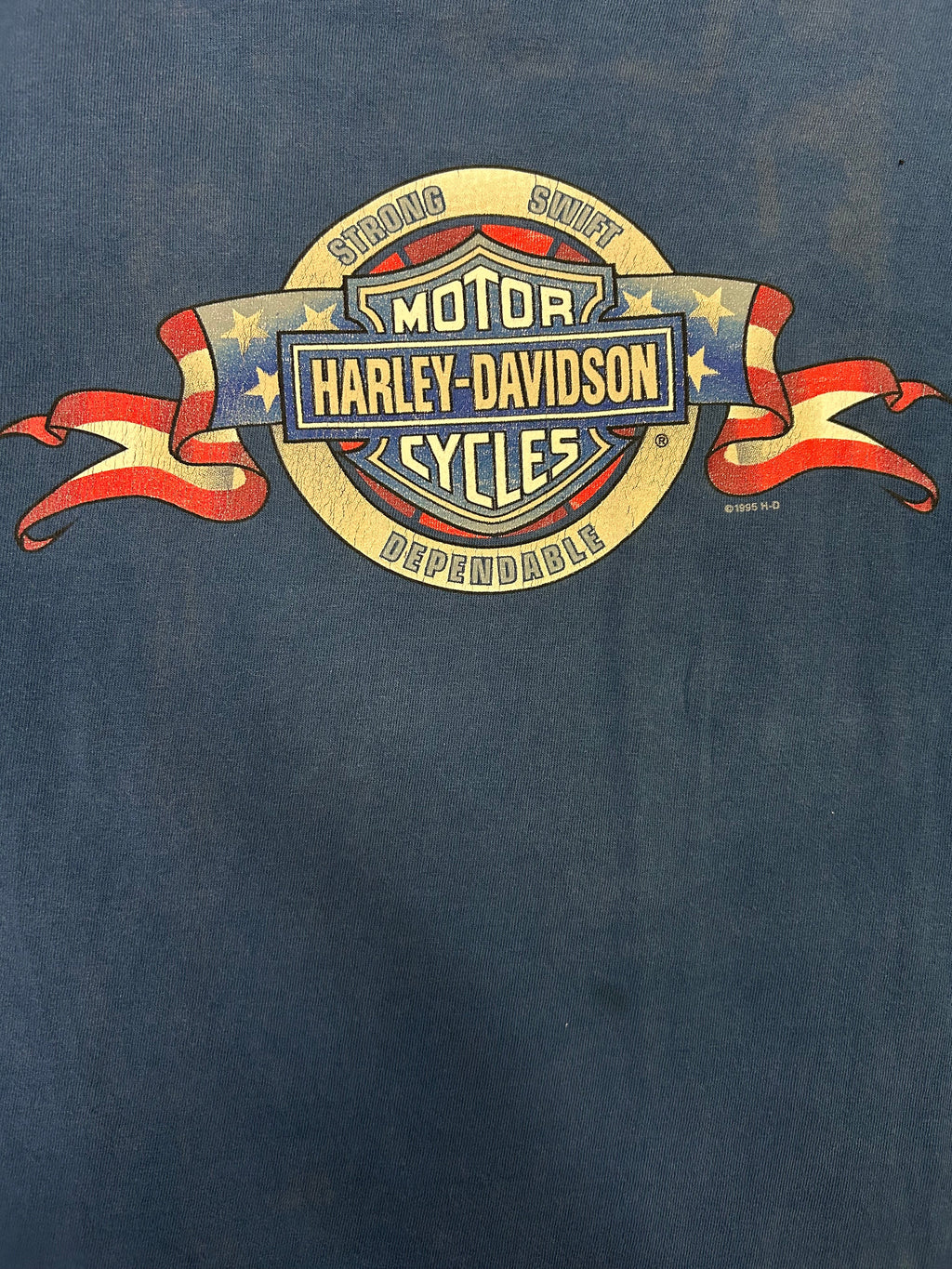 Rare Vintage 1995 Harley Davidson Mansfield Ohio Tee