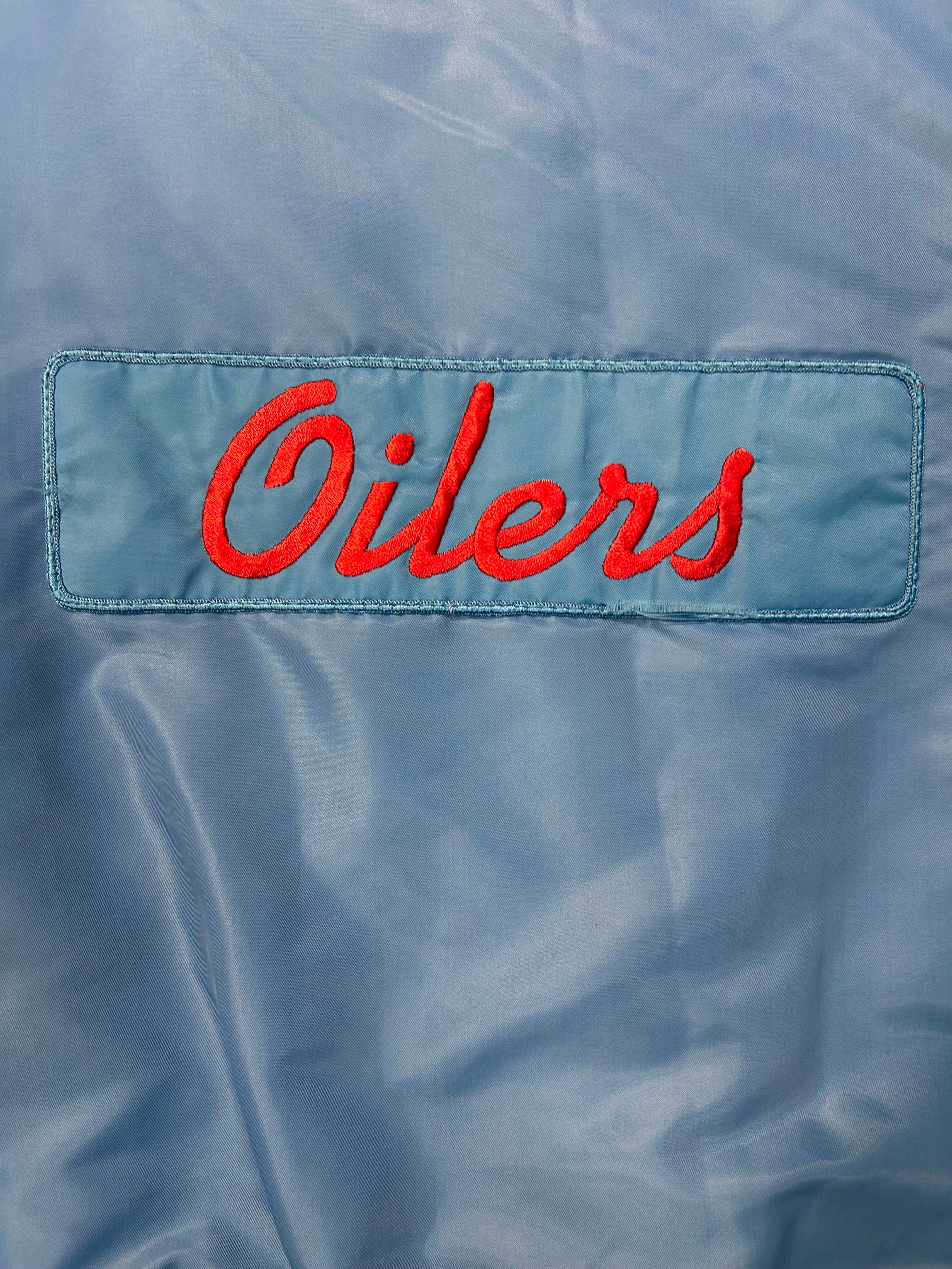 Vintage 80s NFL Houston Oilers Satin Jacket