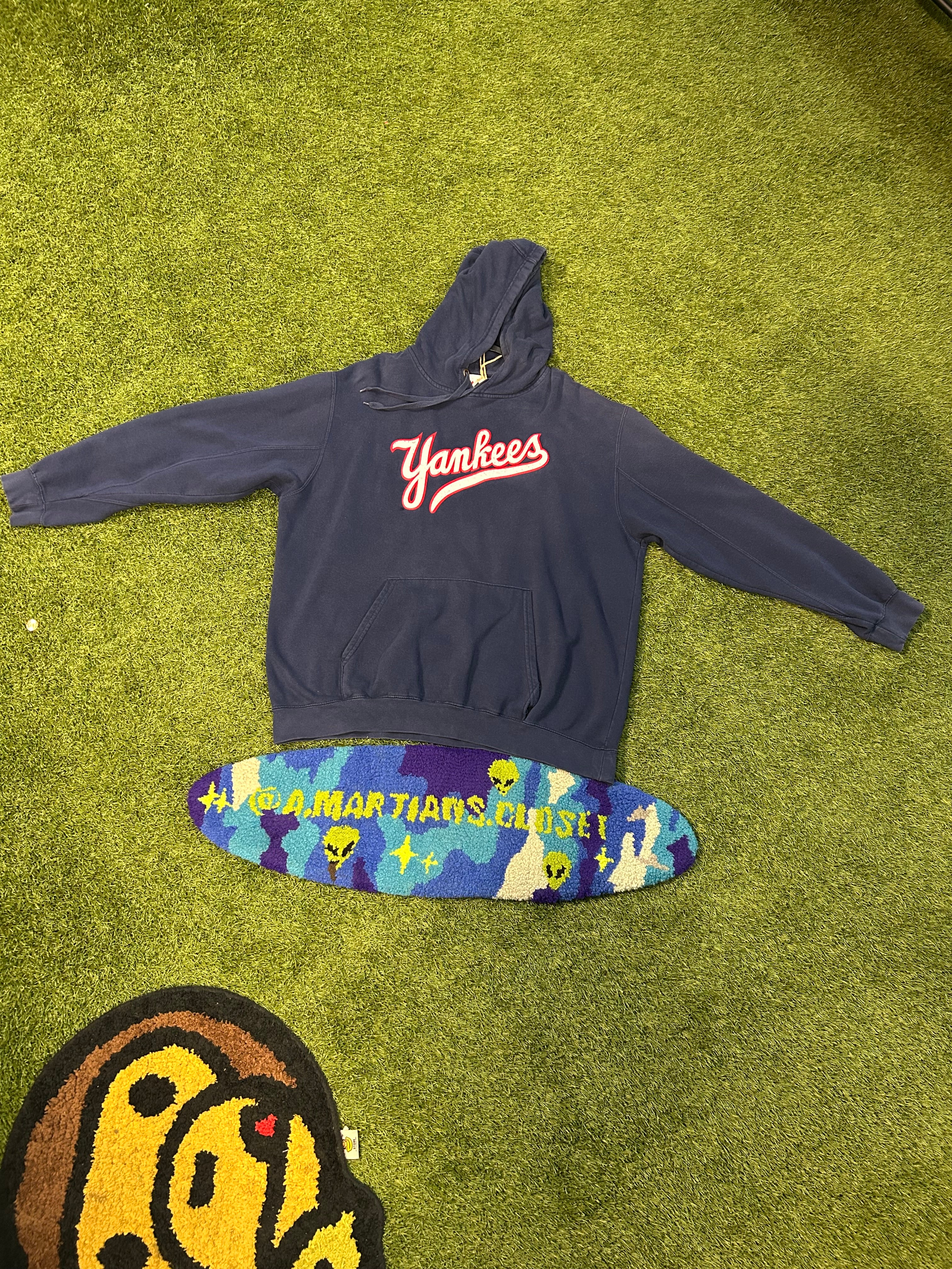 Y2K Majestic New York Yankees Blue Hoodie